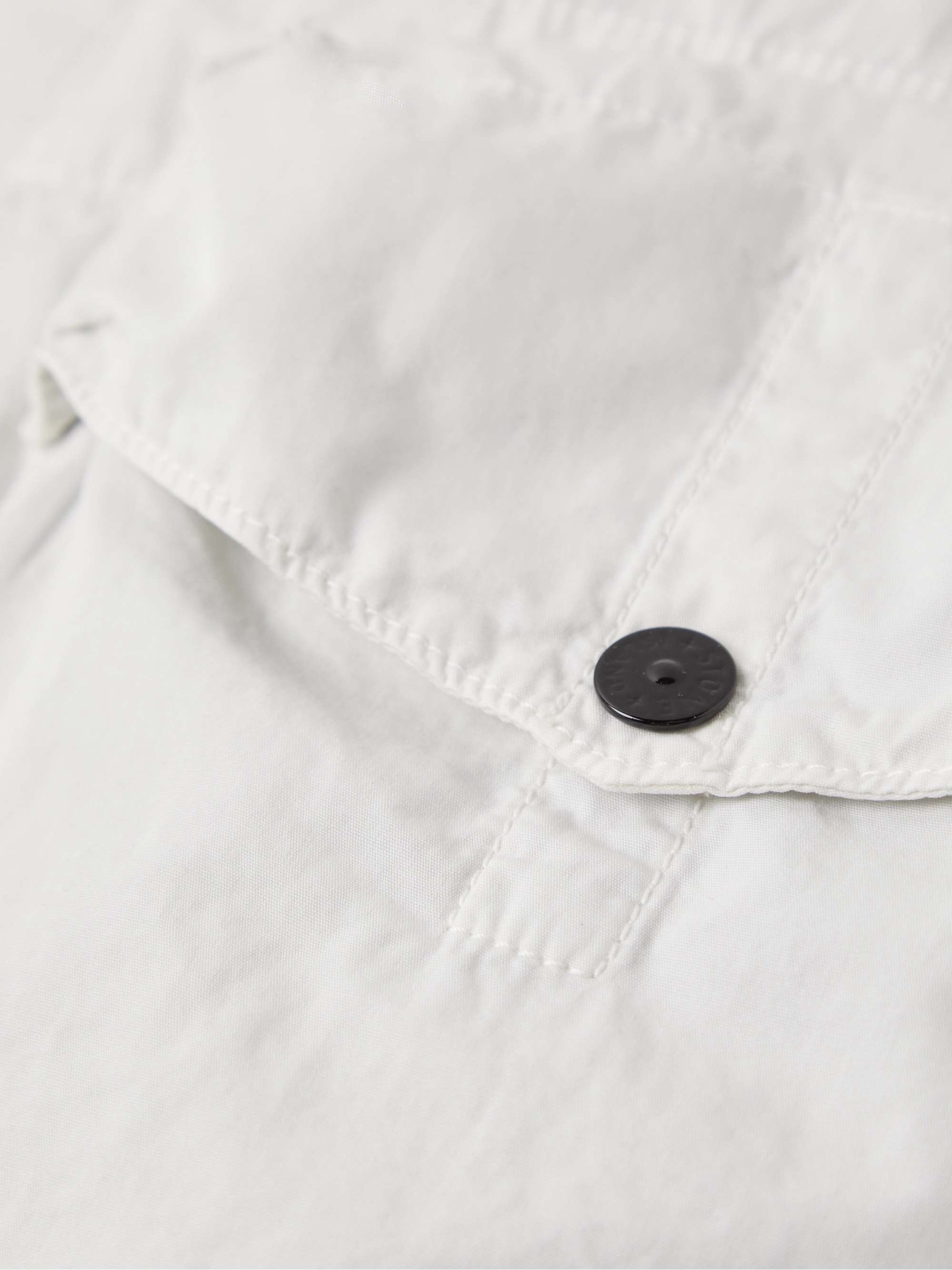 STONE ISLAND Logo-Appliquéd Brushed Cotton-Canvas Jacket