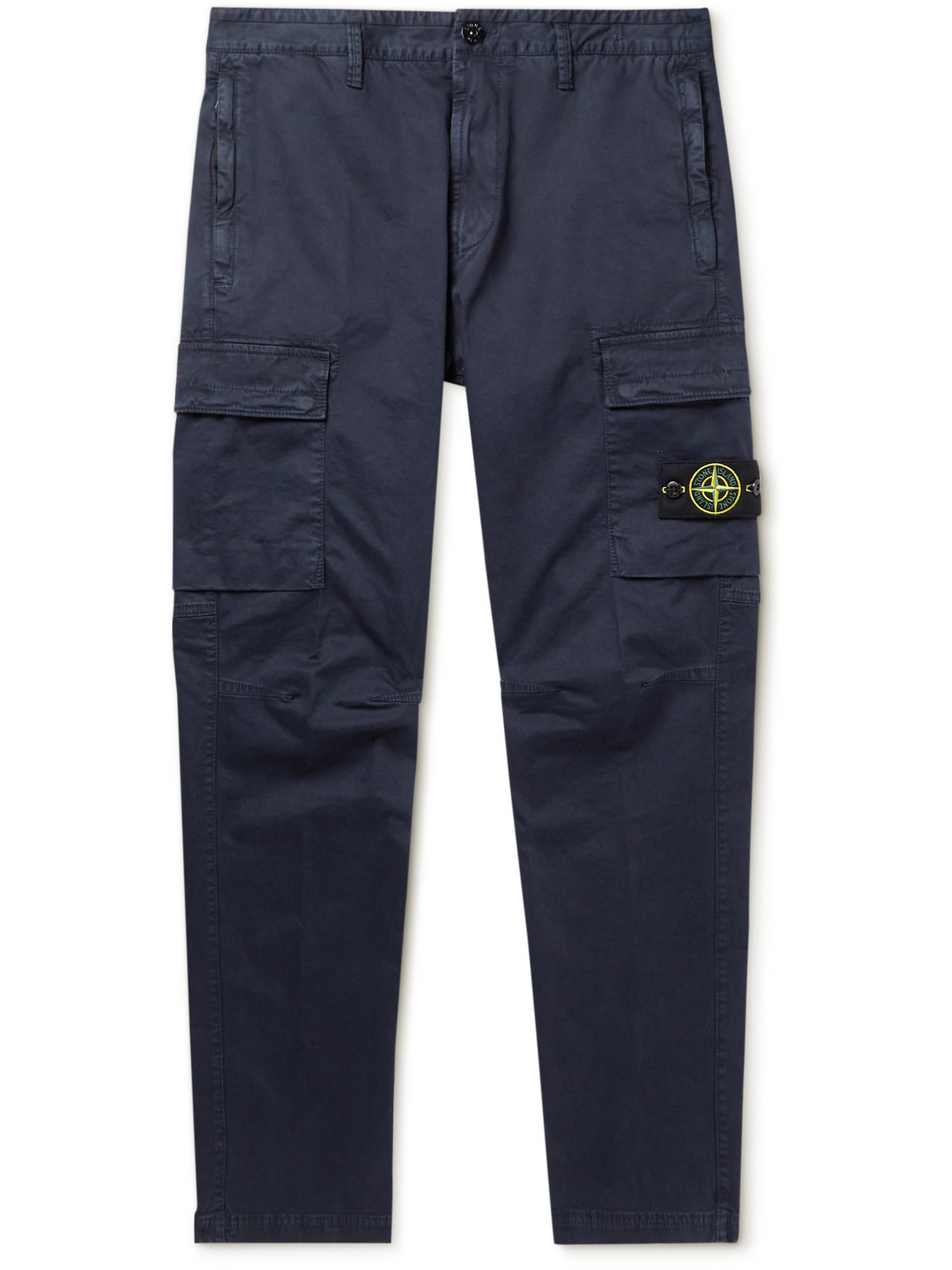 Tapered Logo-Appliquéd Cotton-Blend Twill Cargo Trousers