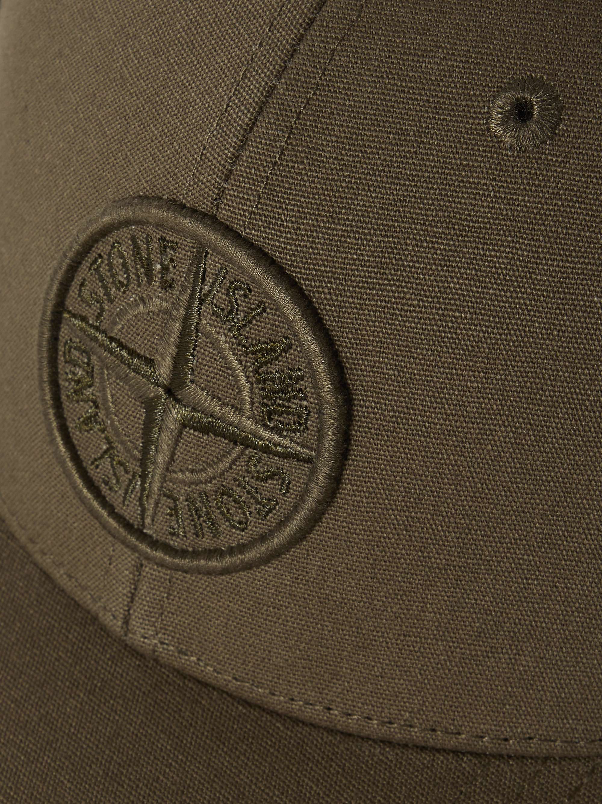 STONE ISLAND Logo-Appliquéd Cotton-Canvas Baseball Cap