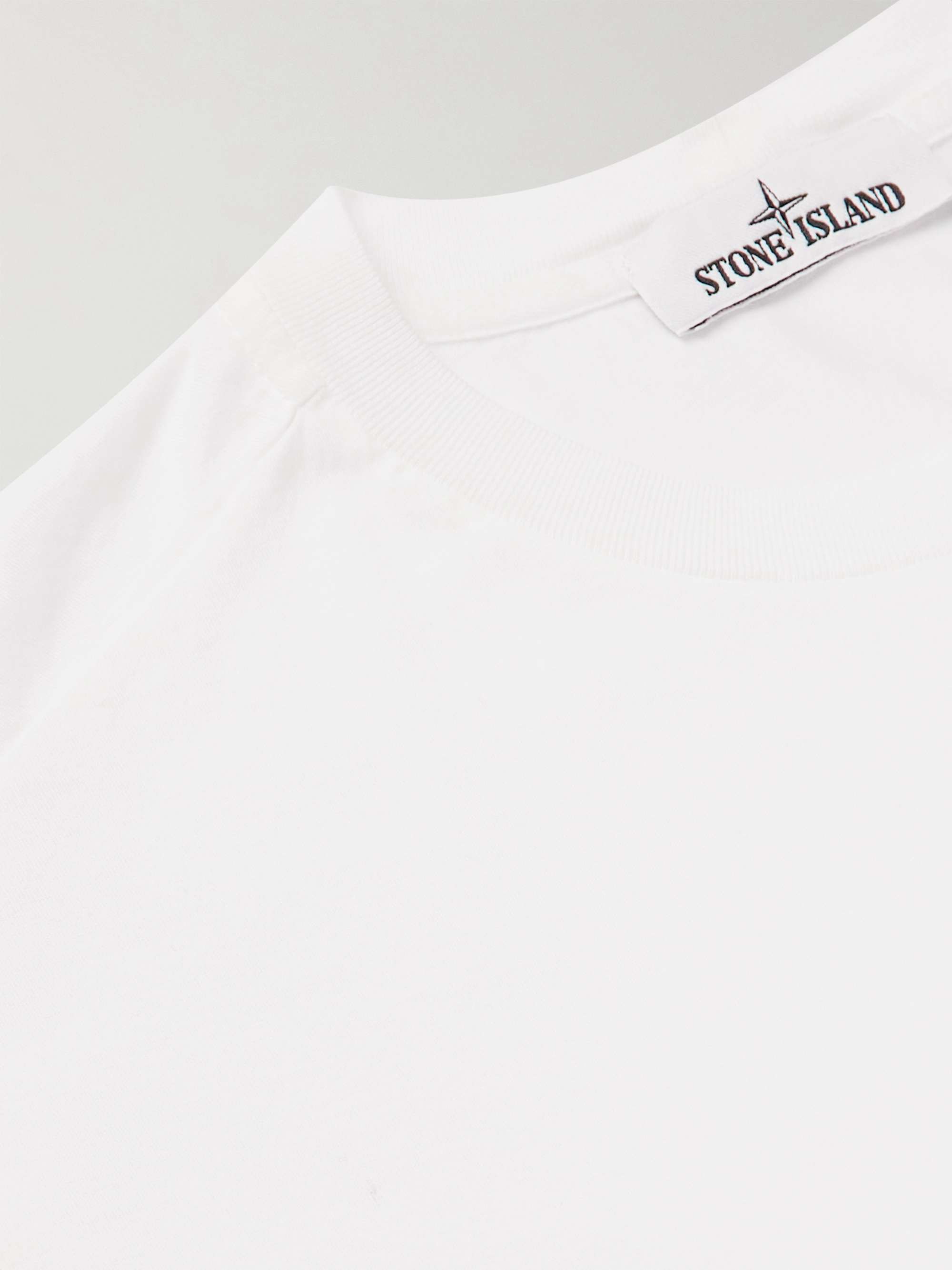 STONE ISLAND Logo-Appliquéd Cotton-Jersey T-Shirt