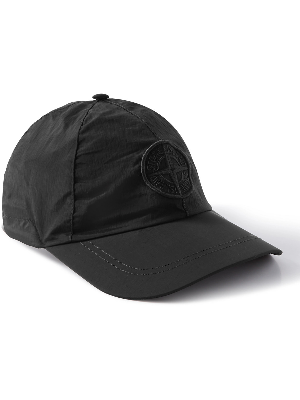 Stone Island Logo-embroidered Econyl Baseball Cap In Black | ModeSens