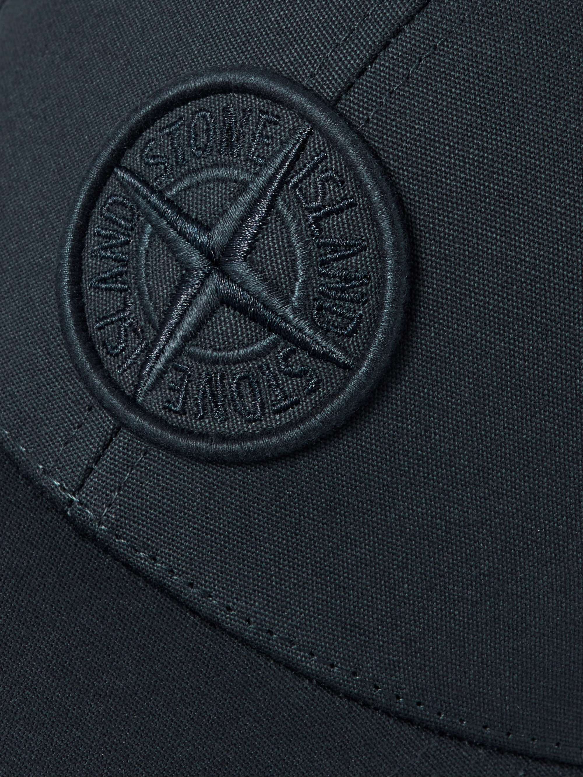 STONE ISLAND Logo-Appliquéd Cotton-Canvas Baseball Cap