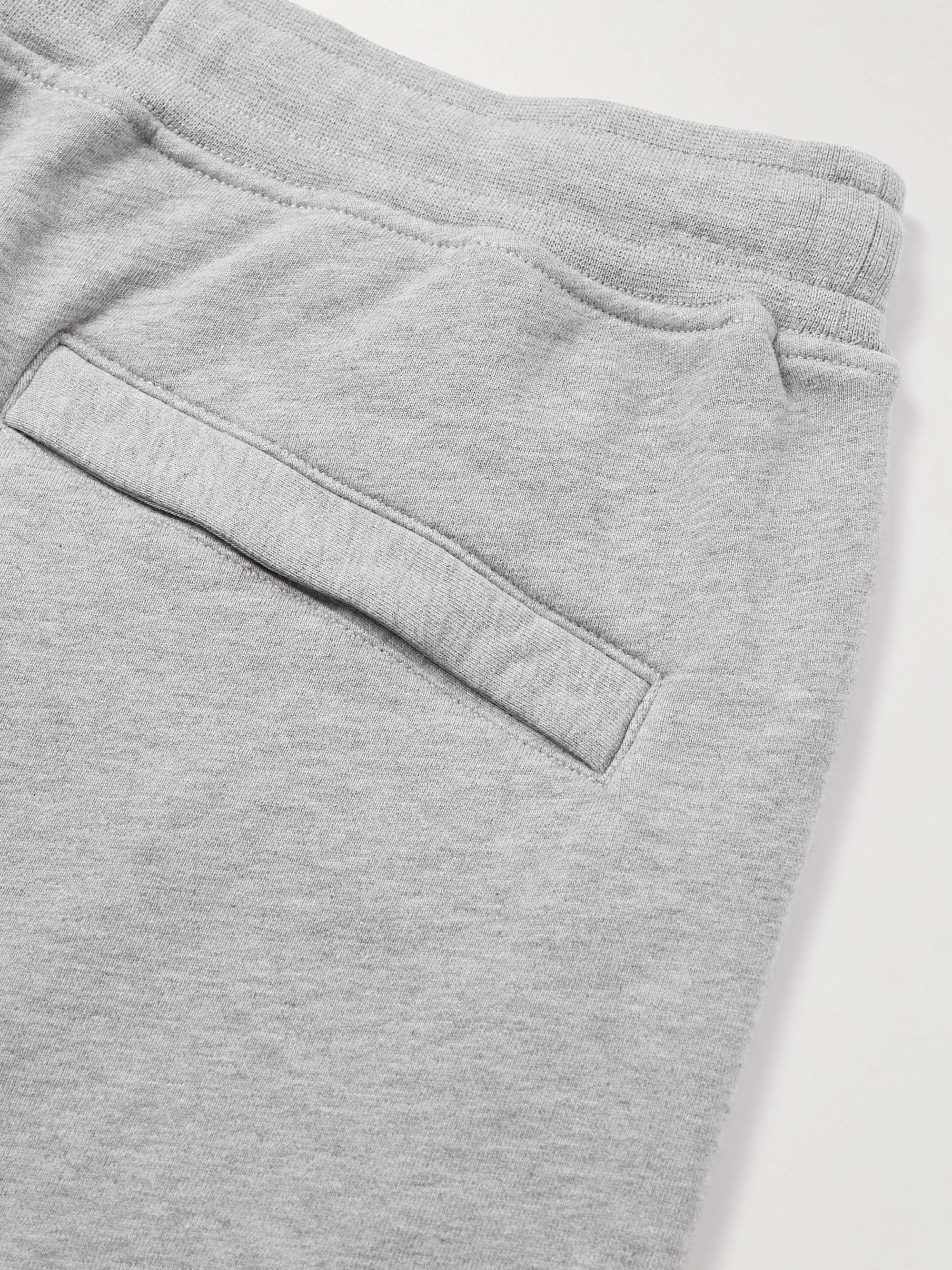 STONE ISLAND Straight-Leg Logo-Appliquéd Cotton-Jersey Drawstring Shorts