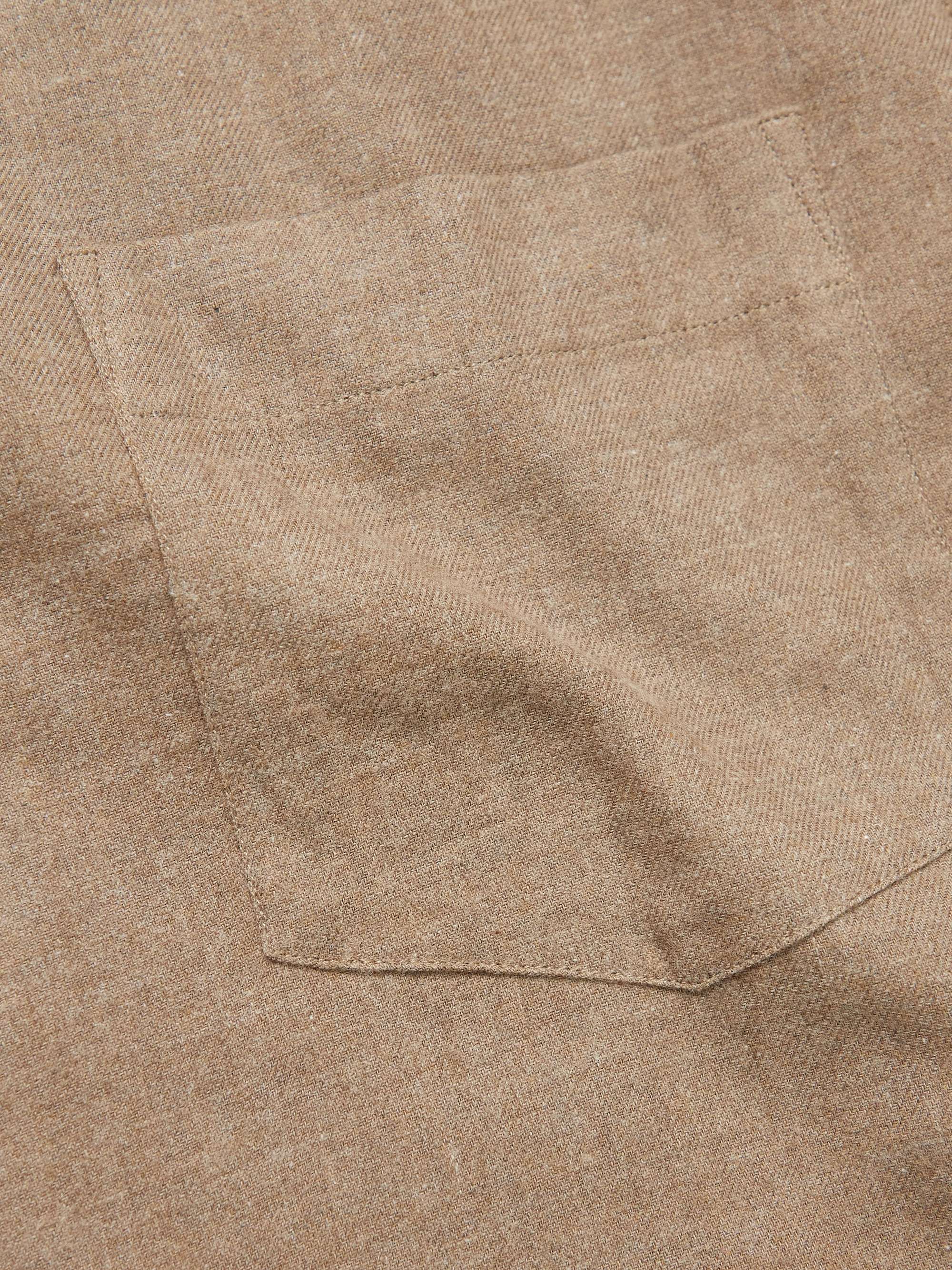 DE BONNE FACTURE Button-Down Collar Cotton-Flannel Shirt