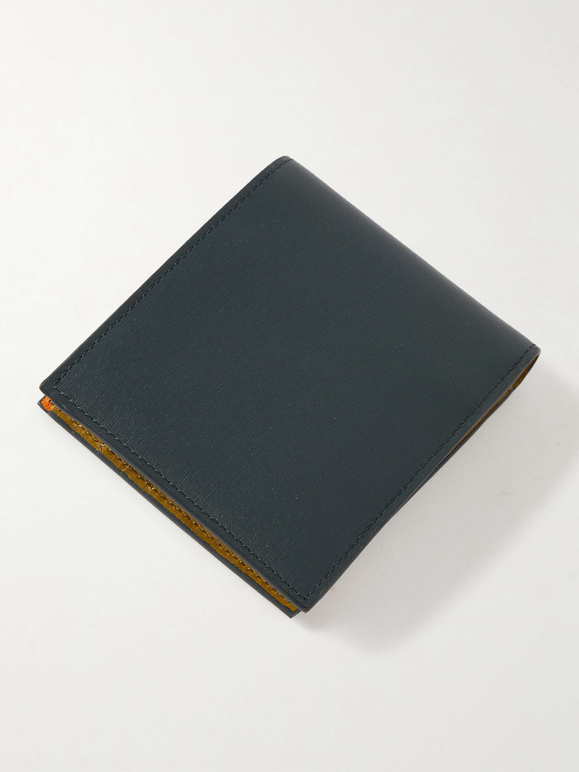 PAUL SMITH Logo-Print Colour-Block Textured-Leather Billfold Wallet