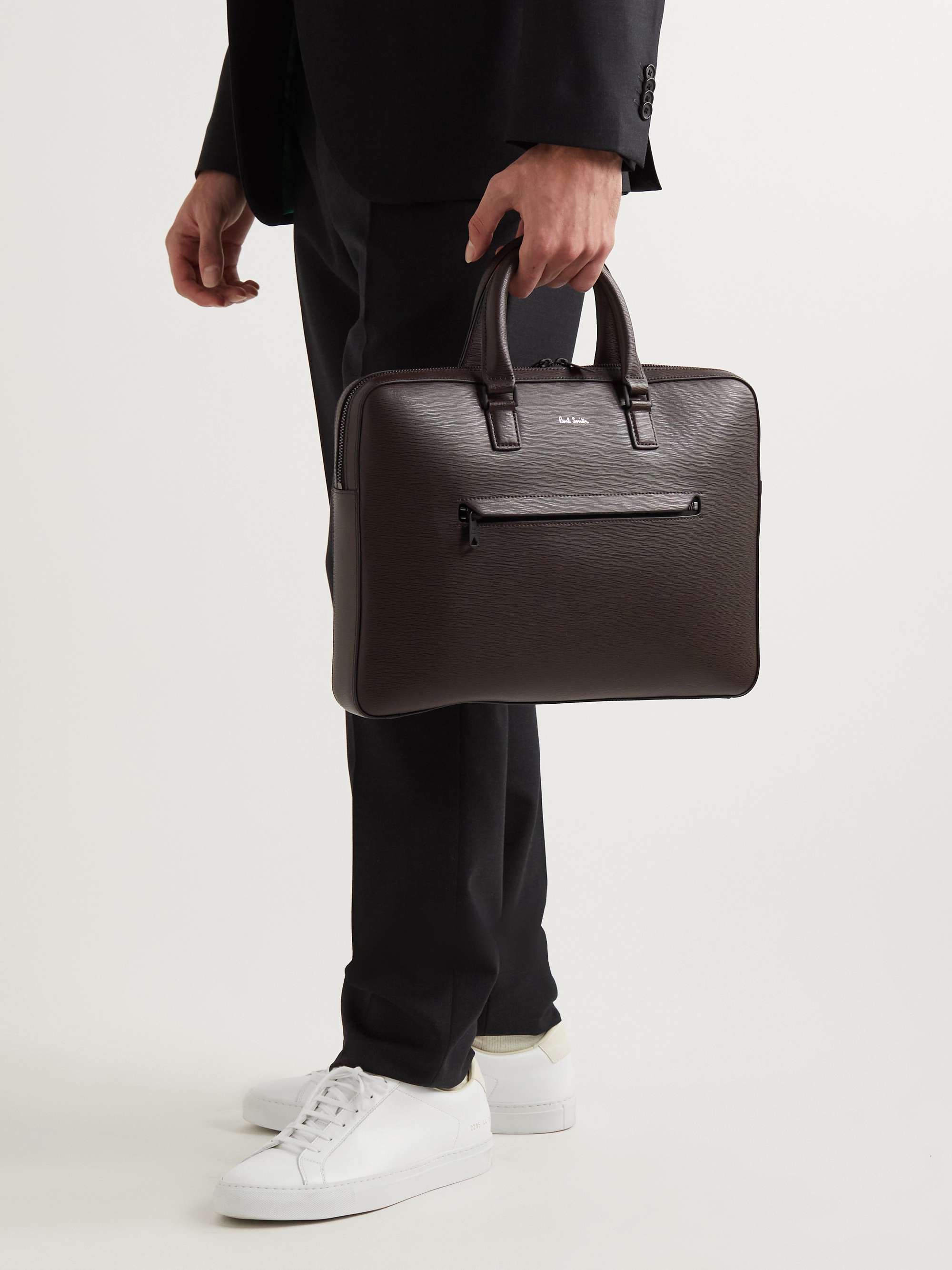 PAUL SMITH Embossed Leather Briefcase