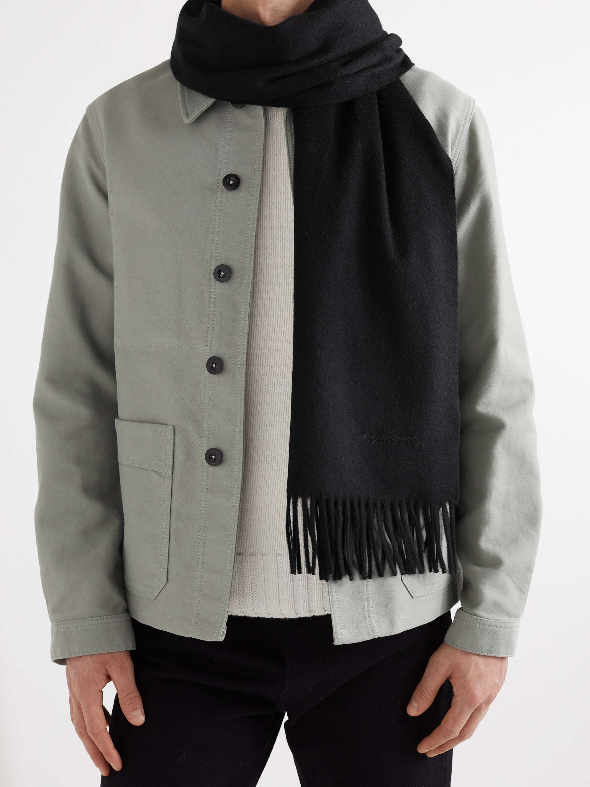 TOM FORD Fringed Cashmere Scarf