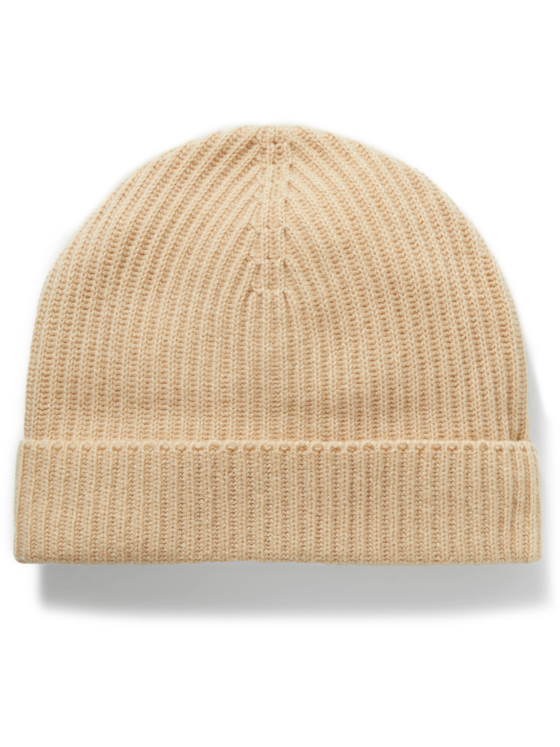 Johnstons Of Elgin Watchman Ribbed Cashmere Beanie In Yellow