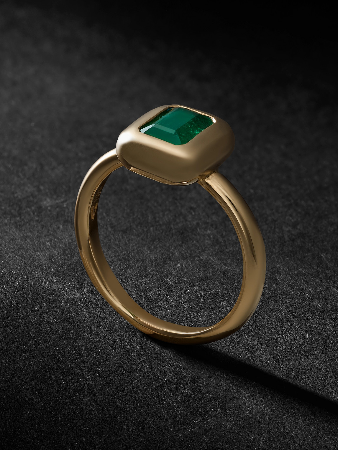Vada Bubble Gold Emerald Ring In Green