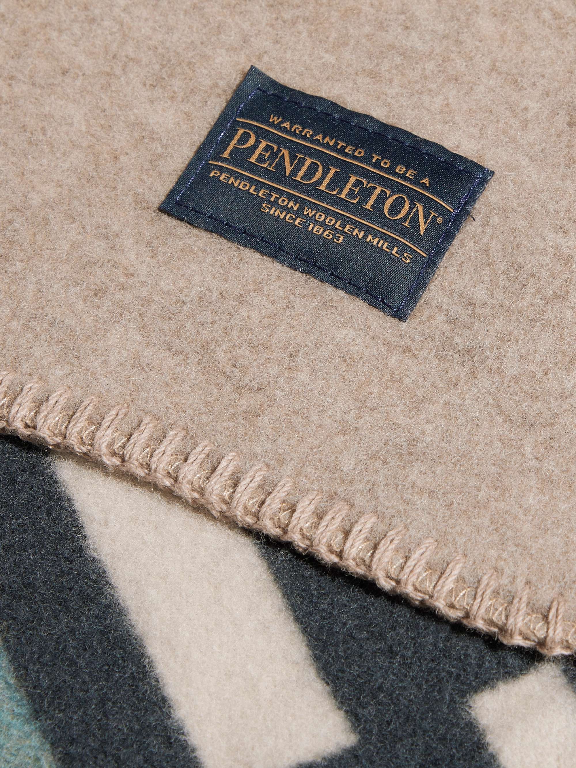 PENDLETON Sandhills Virgin Wool and Cotton-Blend Jacquard Blanket