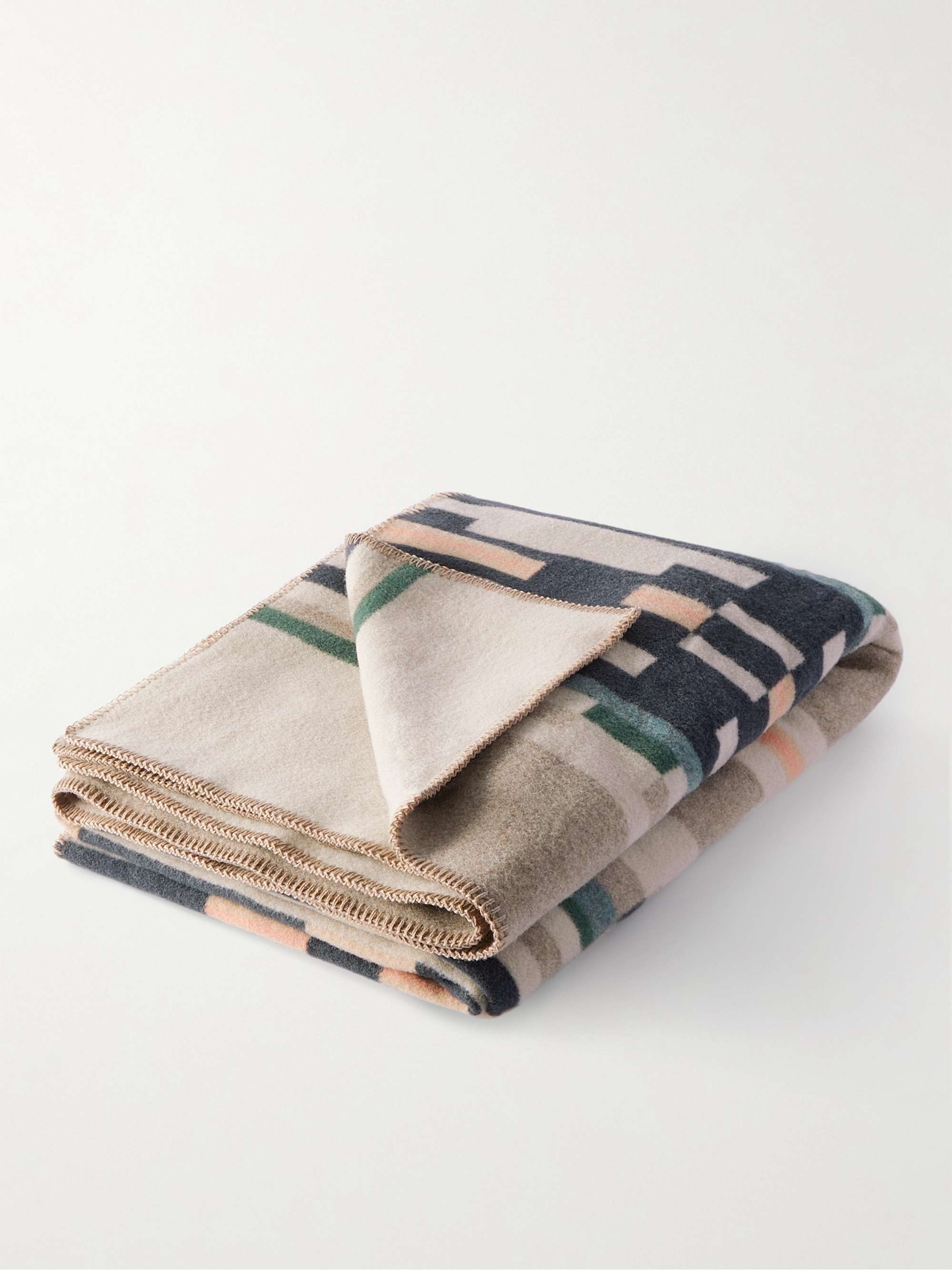 PENDLETON Sandhills Virgin Wool and Cotton-Blend Jacquard Blanket
