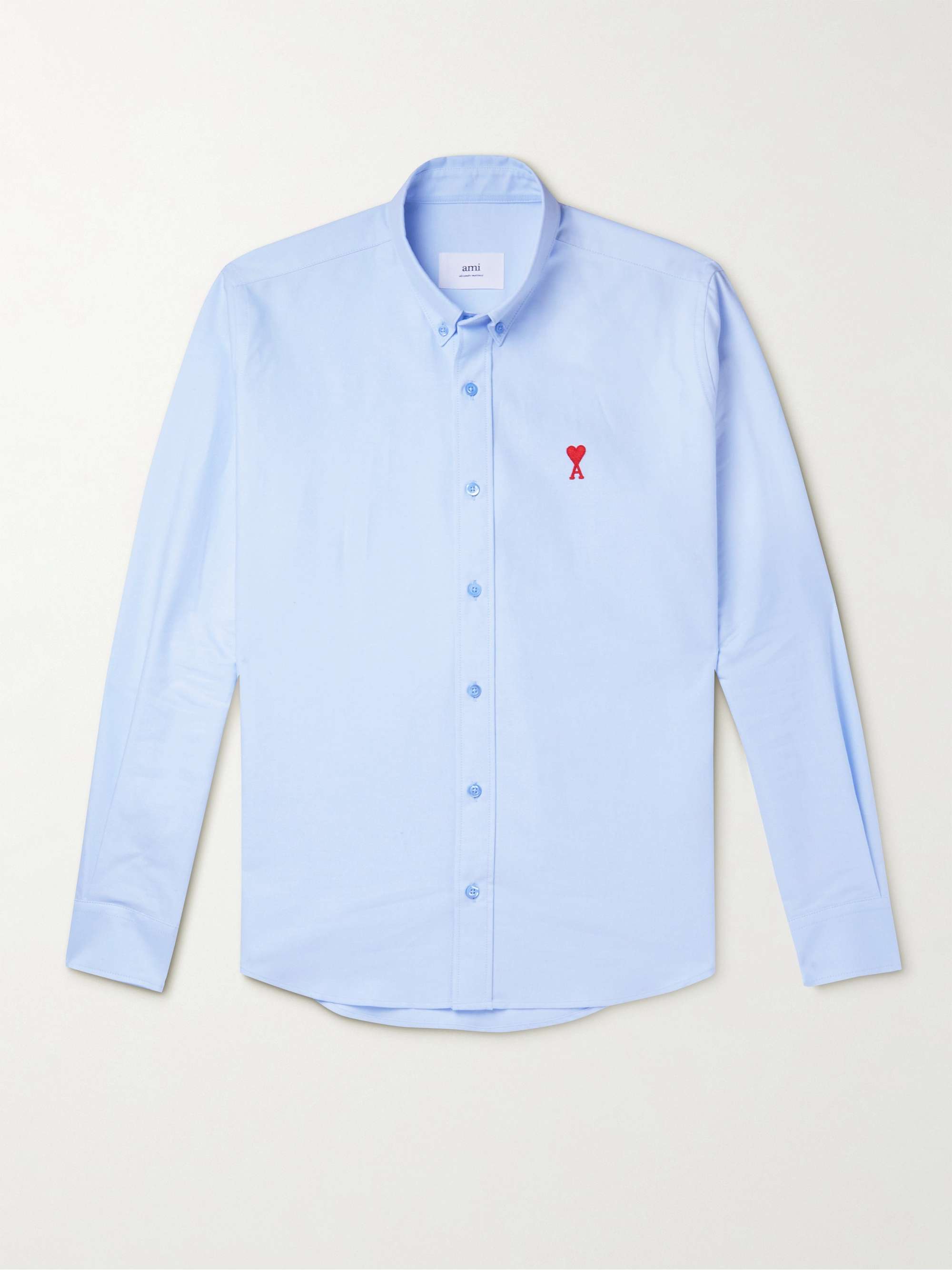 AMI PARIS Slim-Fit Button-Down Collar Cotton Oxford Shirt
