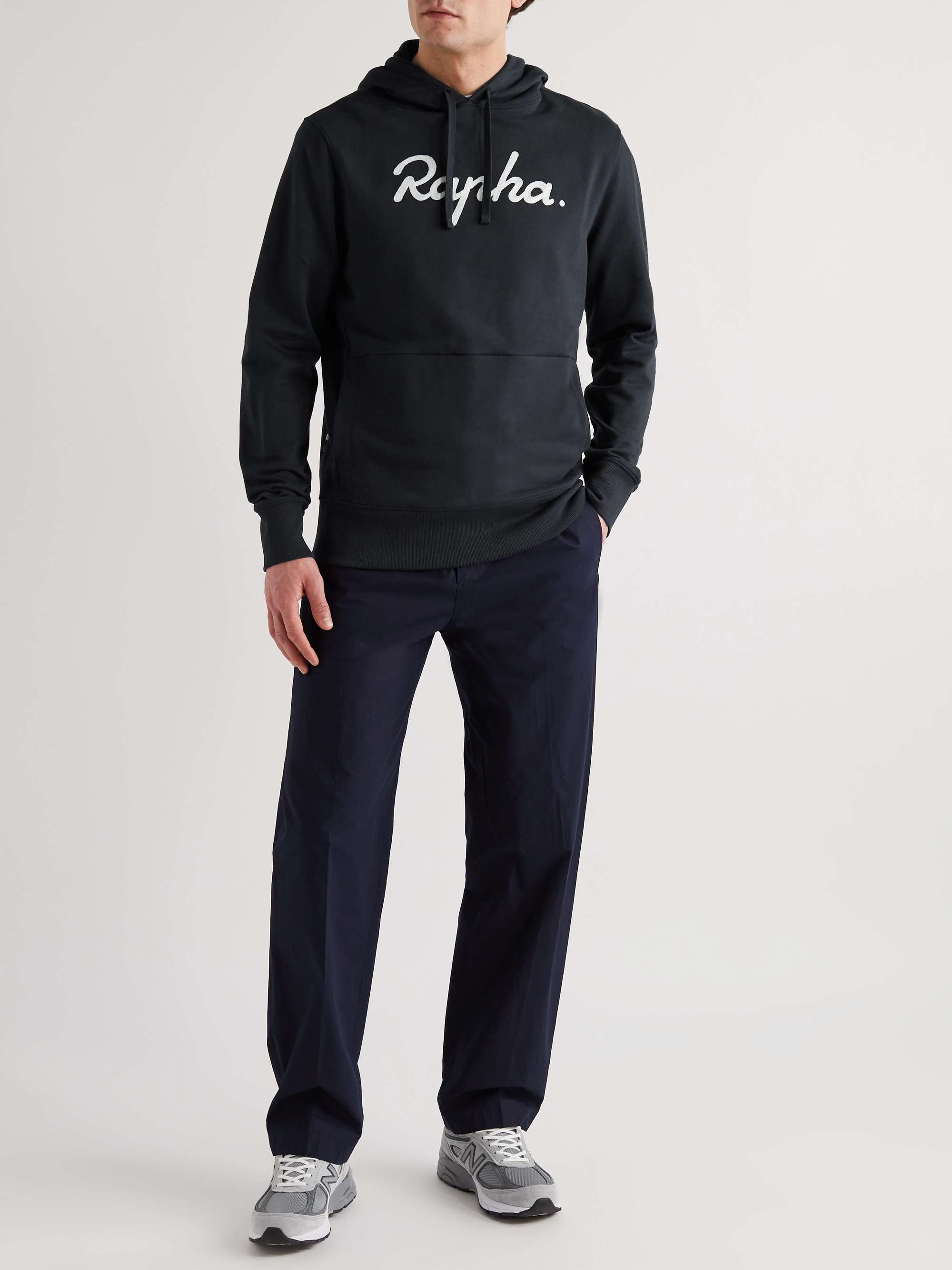 RAPHA Logo-Embroidered Cotton-Jersey Hoodie