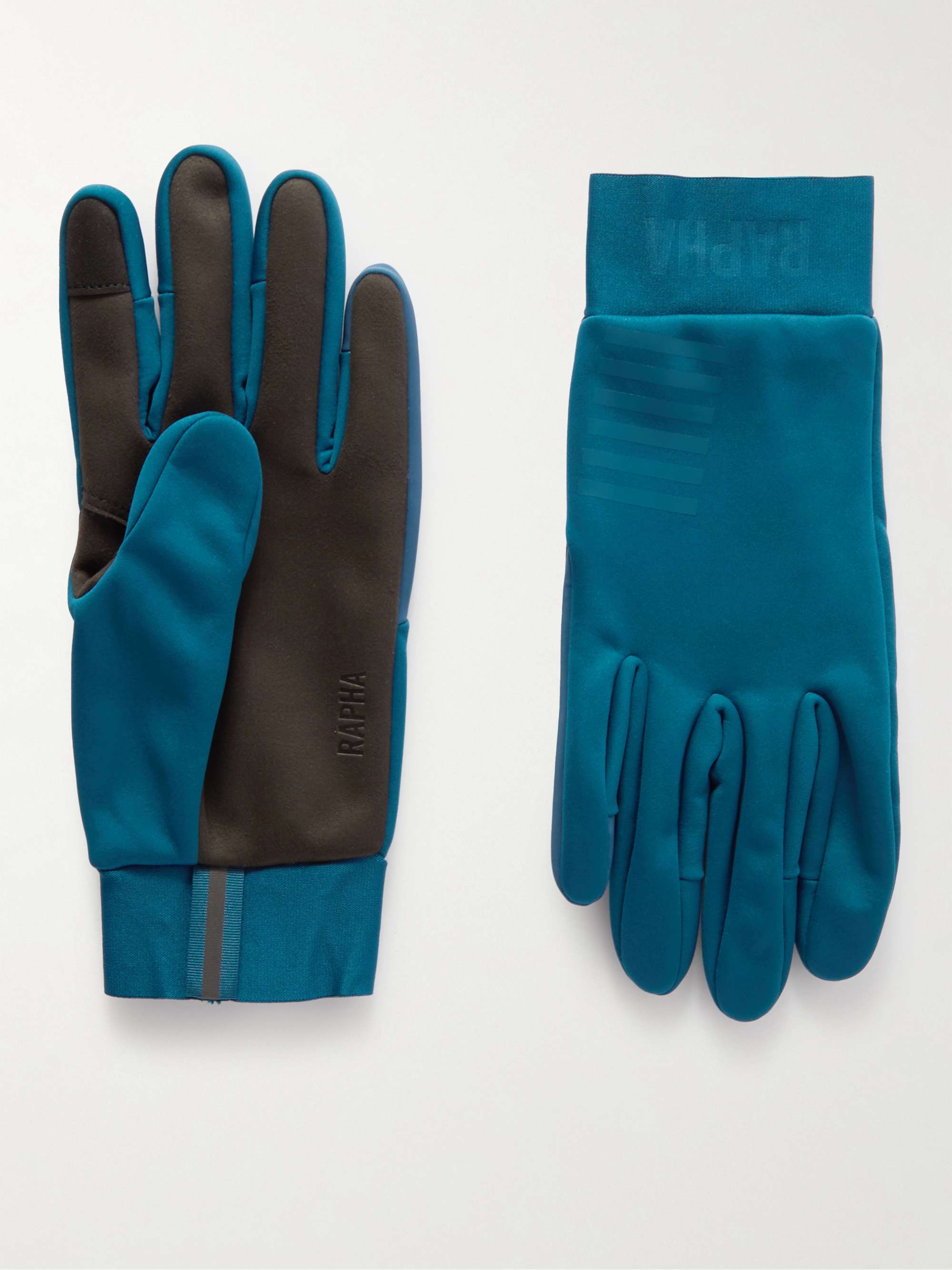RAPHA Pro Team Winter Touchscreen Stretch-Jersey and Microsuede Cycling Gloves