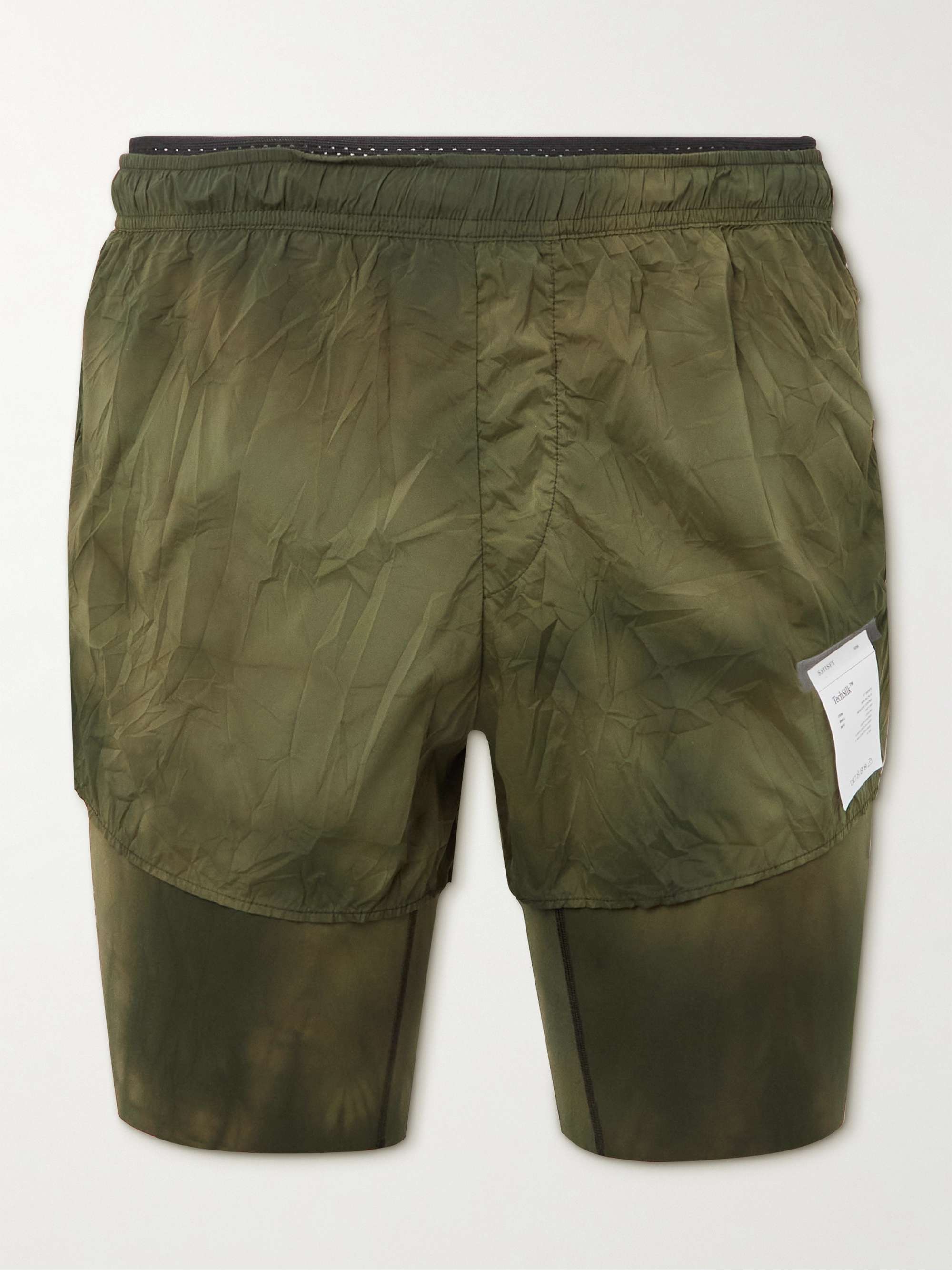 SATISFY Straight-Leg Layered Tie-Dyed TechSilk Shell and Justice Shorts
