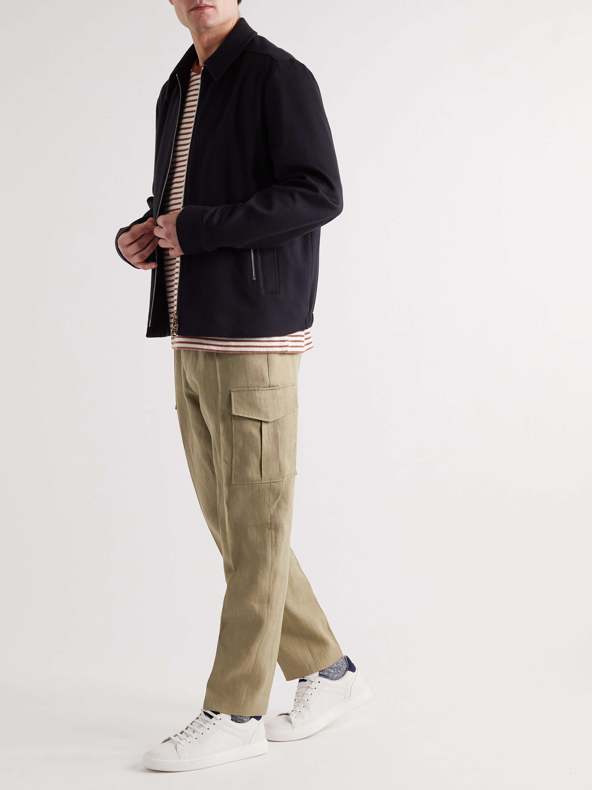 PAUL SMITH Gents Tapered Linen Cargo Trousers