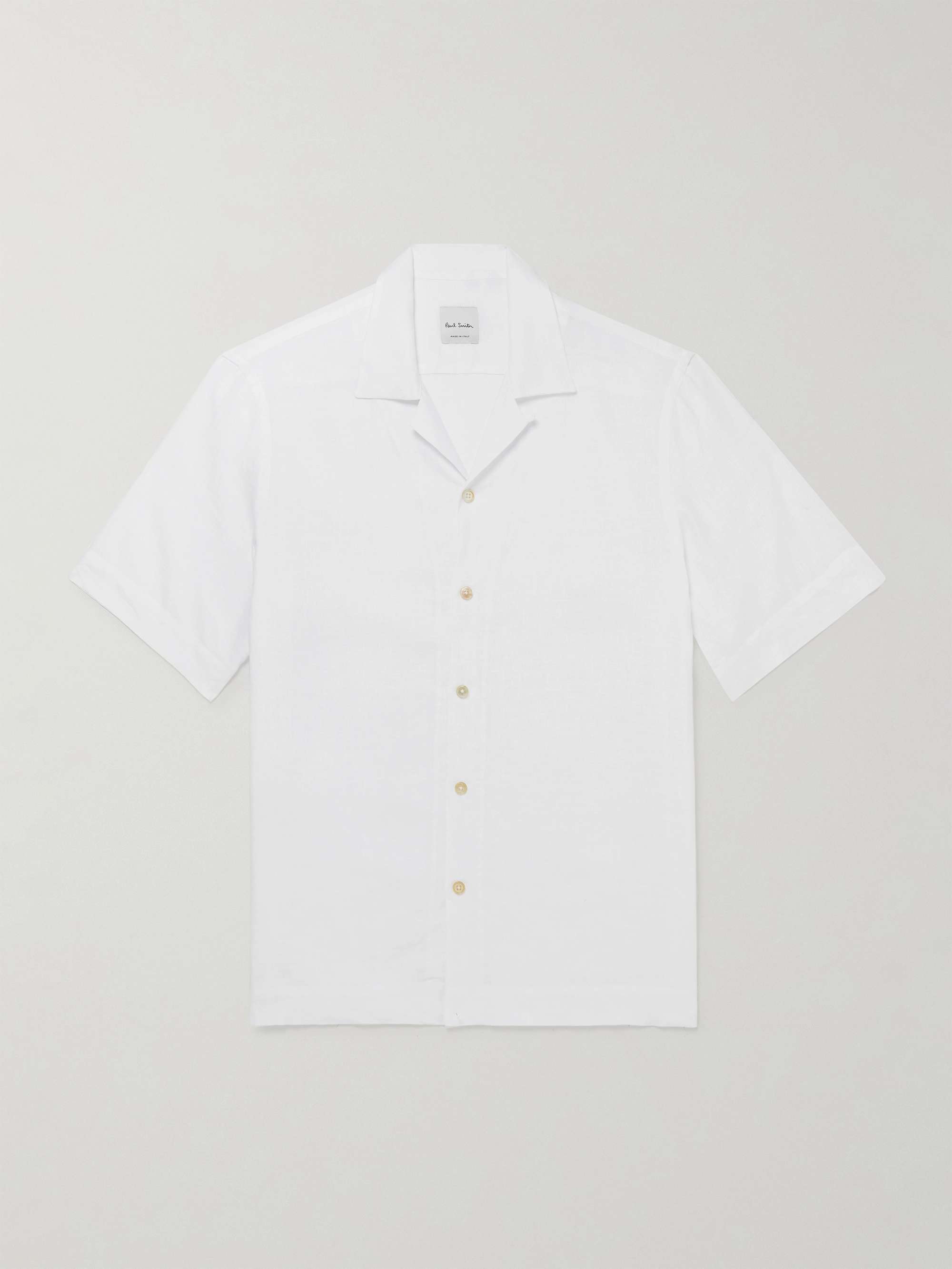 PAUL SMITH Camp-Collar Linen Shirt