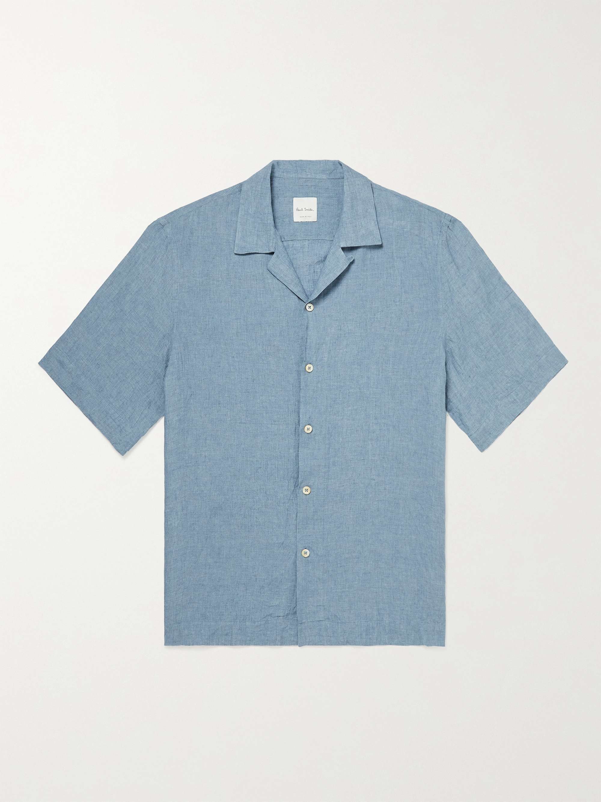 PAUL SMITH Camp-Collar Linen Shirt