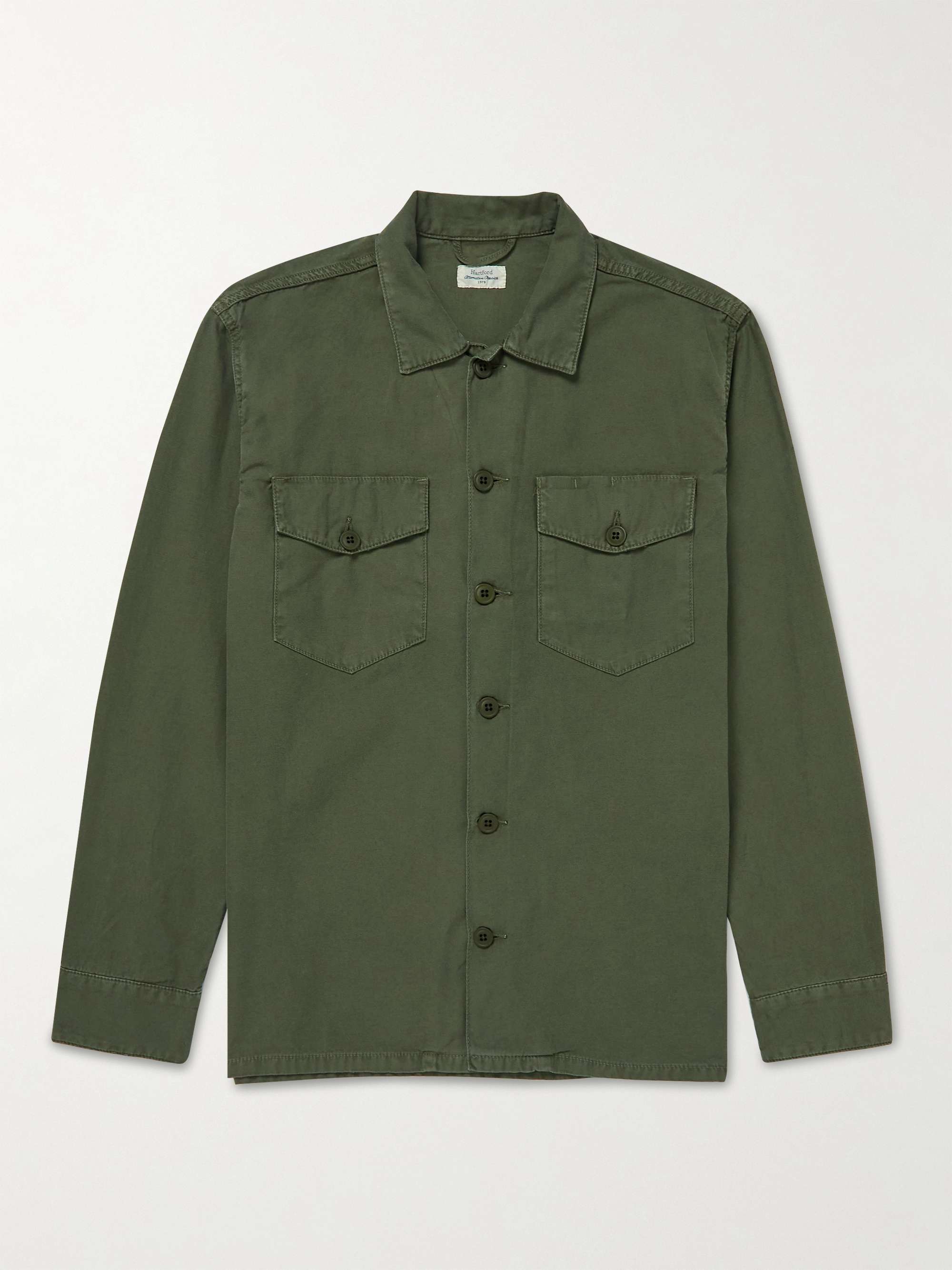 HARTFORD Jame Garment-Dyed Cotton-Poplin Field Jacket
