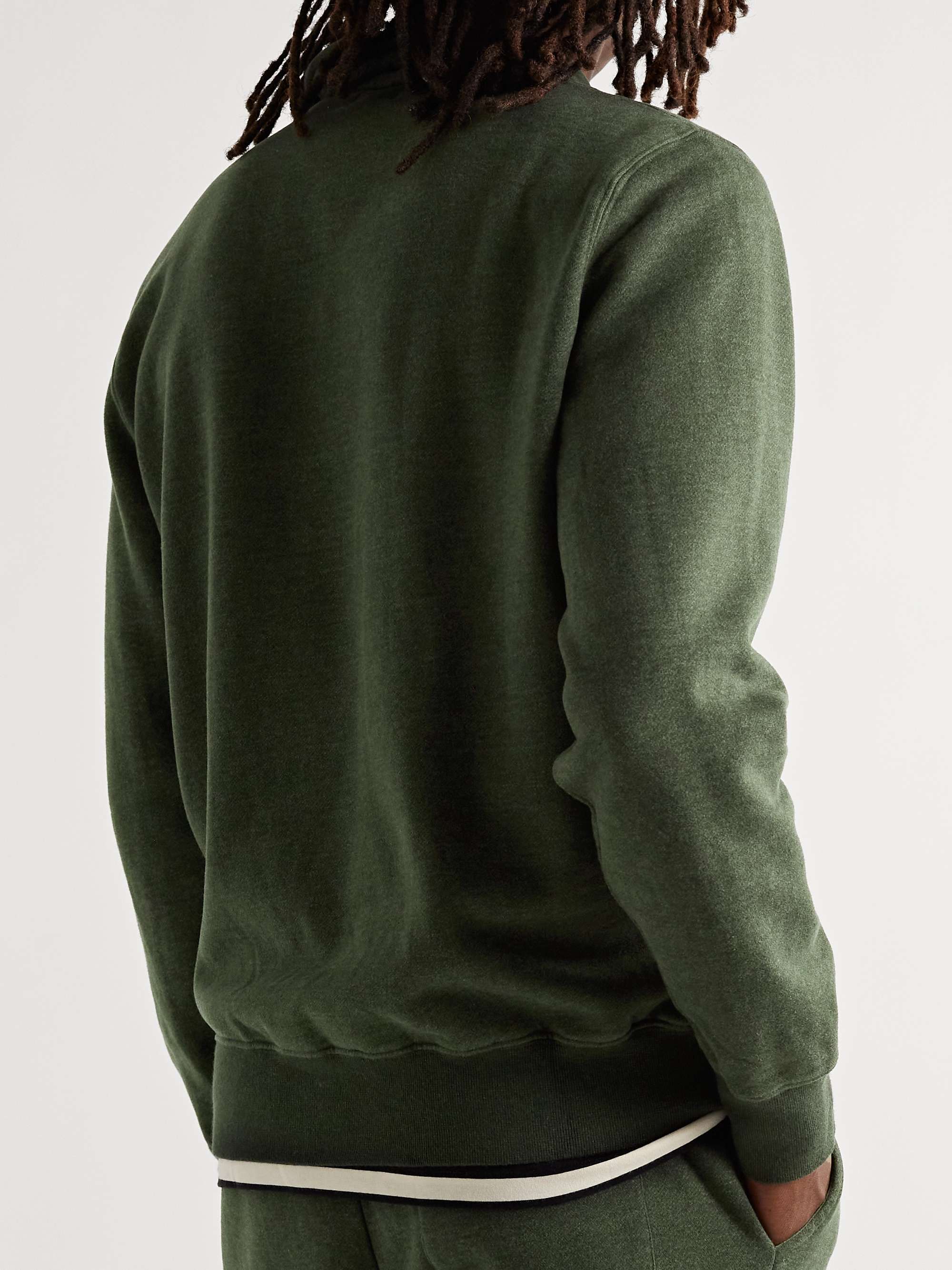 HARTFORD Cotton-Blend Half-Zip Sweatshirt