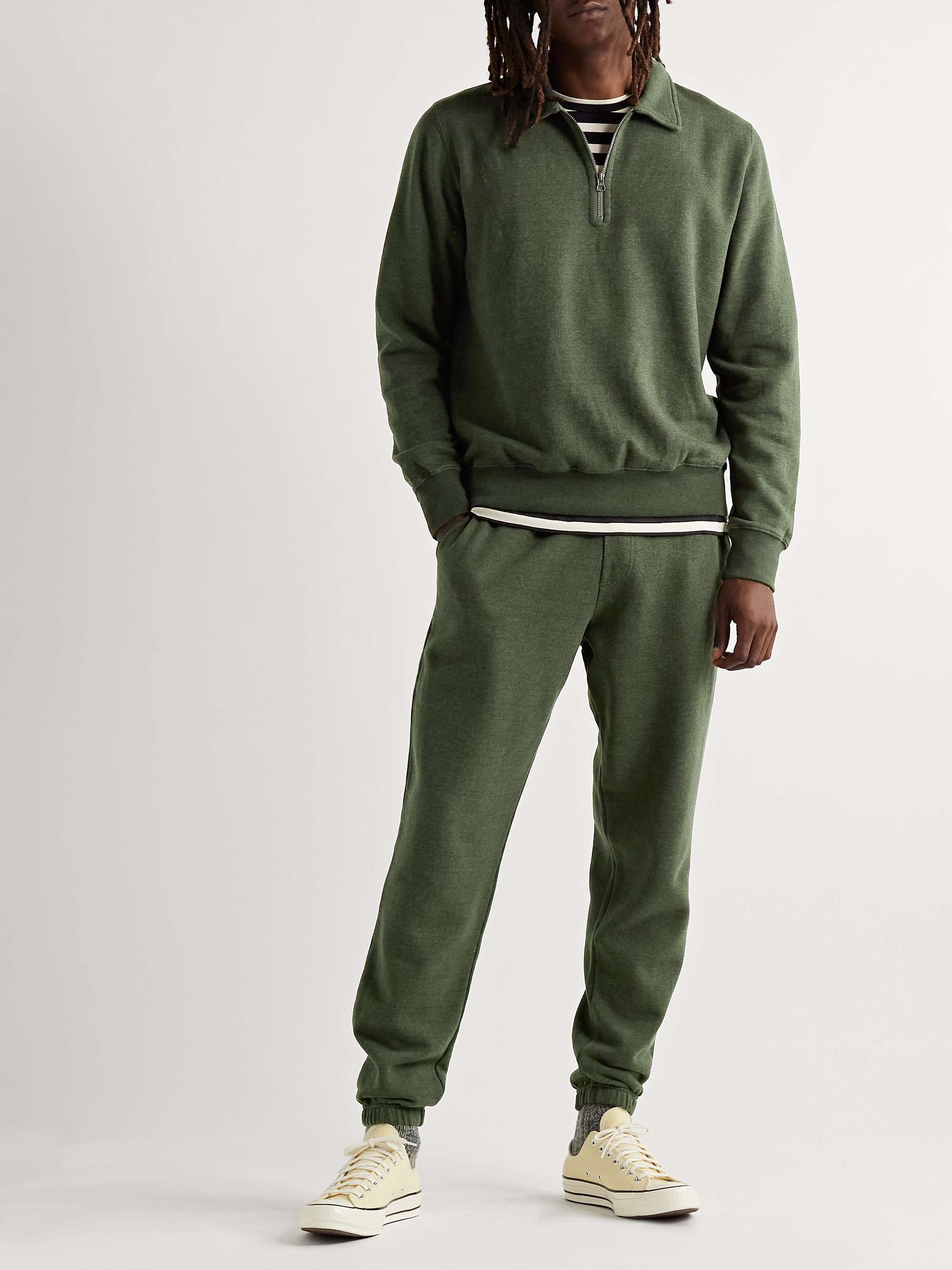 HARTFORD Brushed Cotton, Lyocell, Modal and Wool-Blend Sweatpants