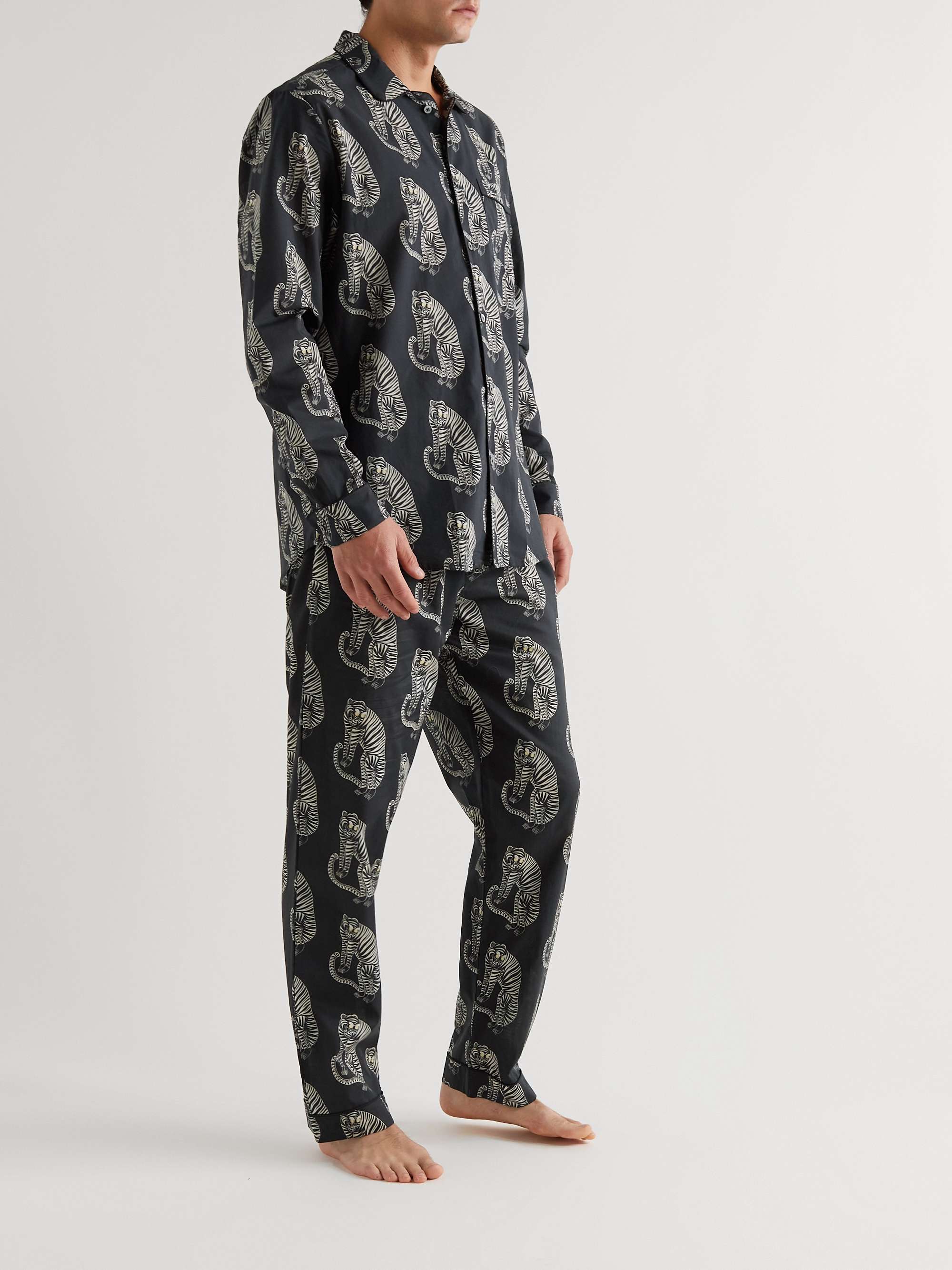 DESMOND & DEMPSEY Printed Cotton Pyjama Trousers