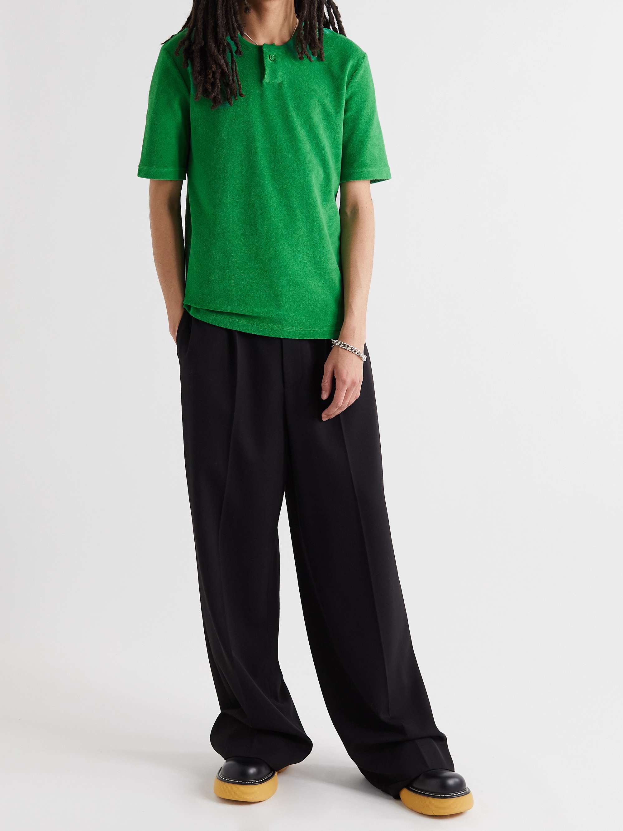 Green Logo-Appliquéd Jersey T-Shirt | LOEWE | MR PORTER
