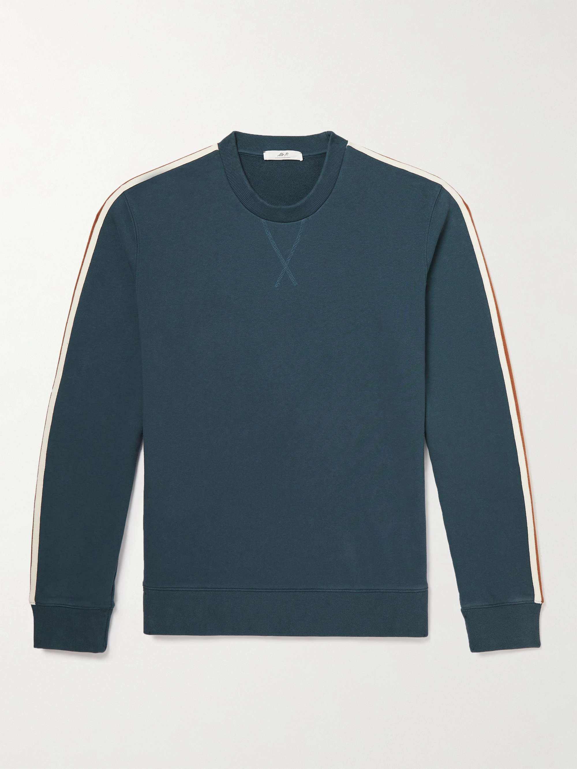 MR P. Striped Organic Cotton-Jersey Sweatshirt