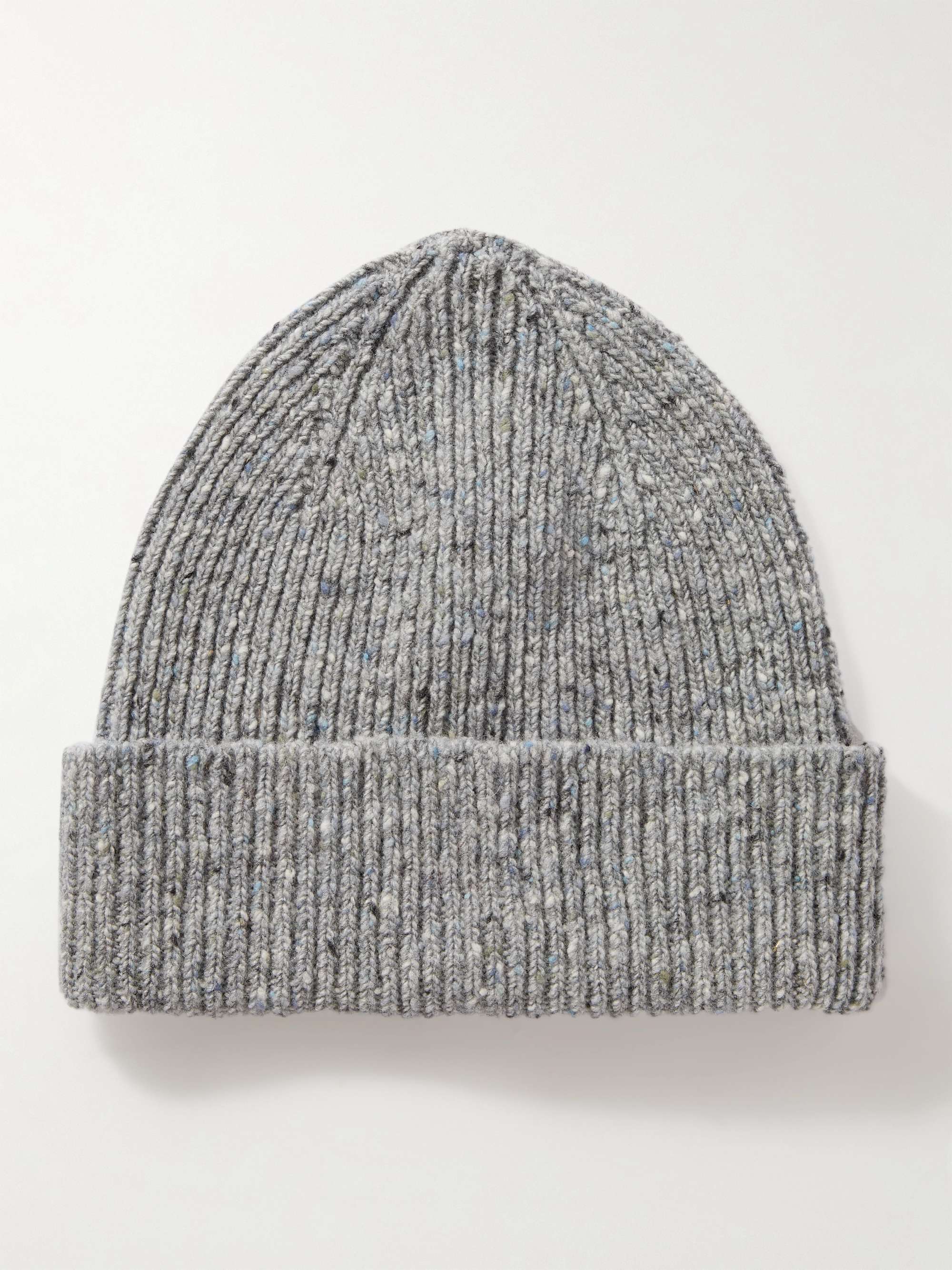 MR P. Ribbed Donegal Wool Beanie