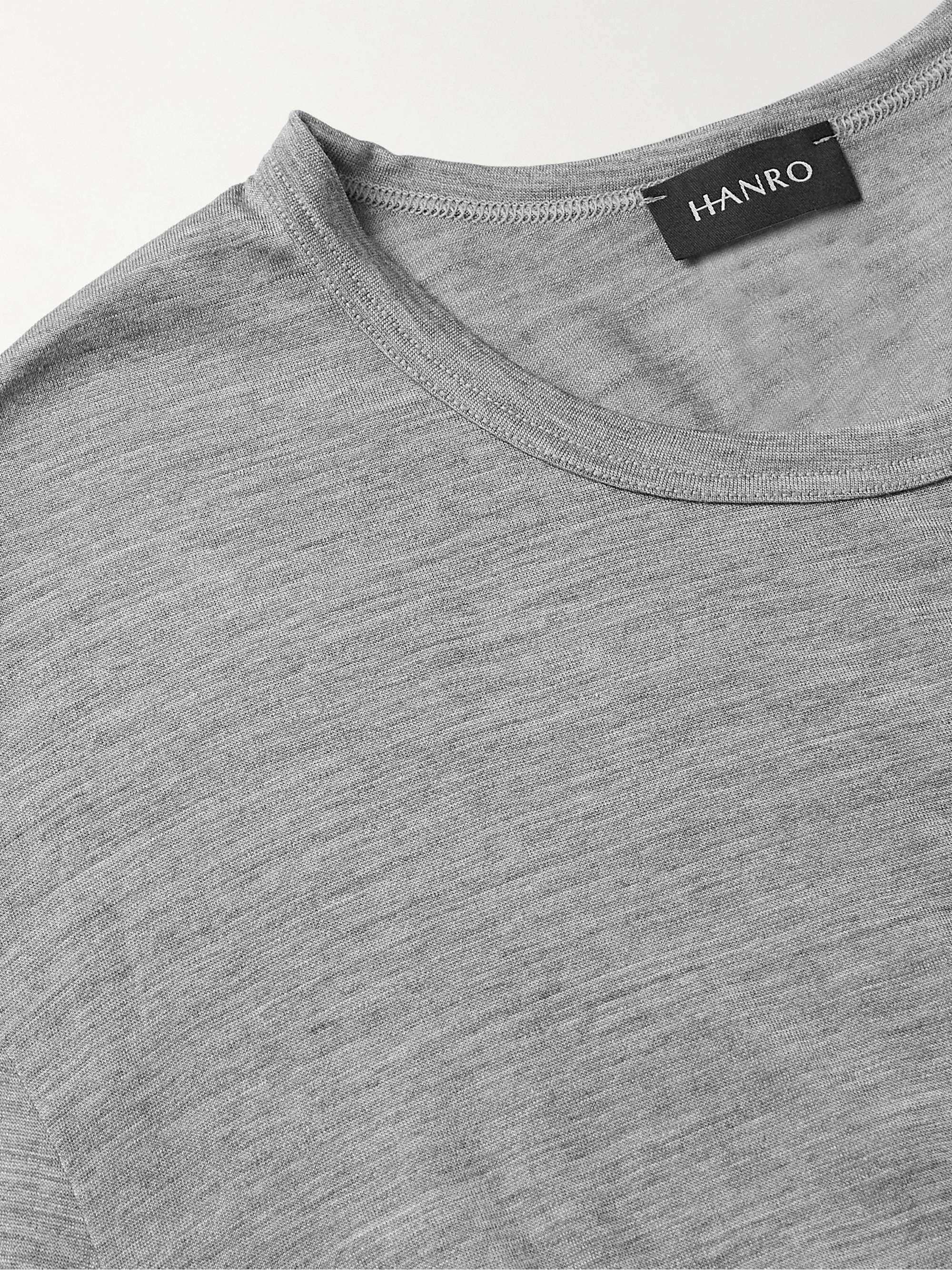 HANRO Merino Wool and Silk-Blend T-Shirt