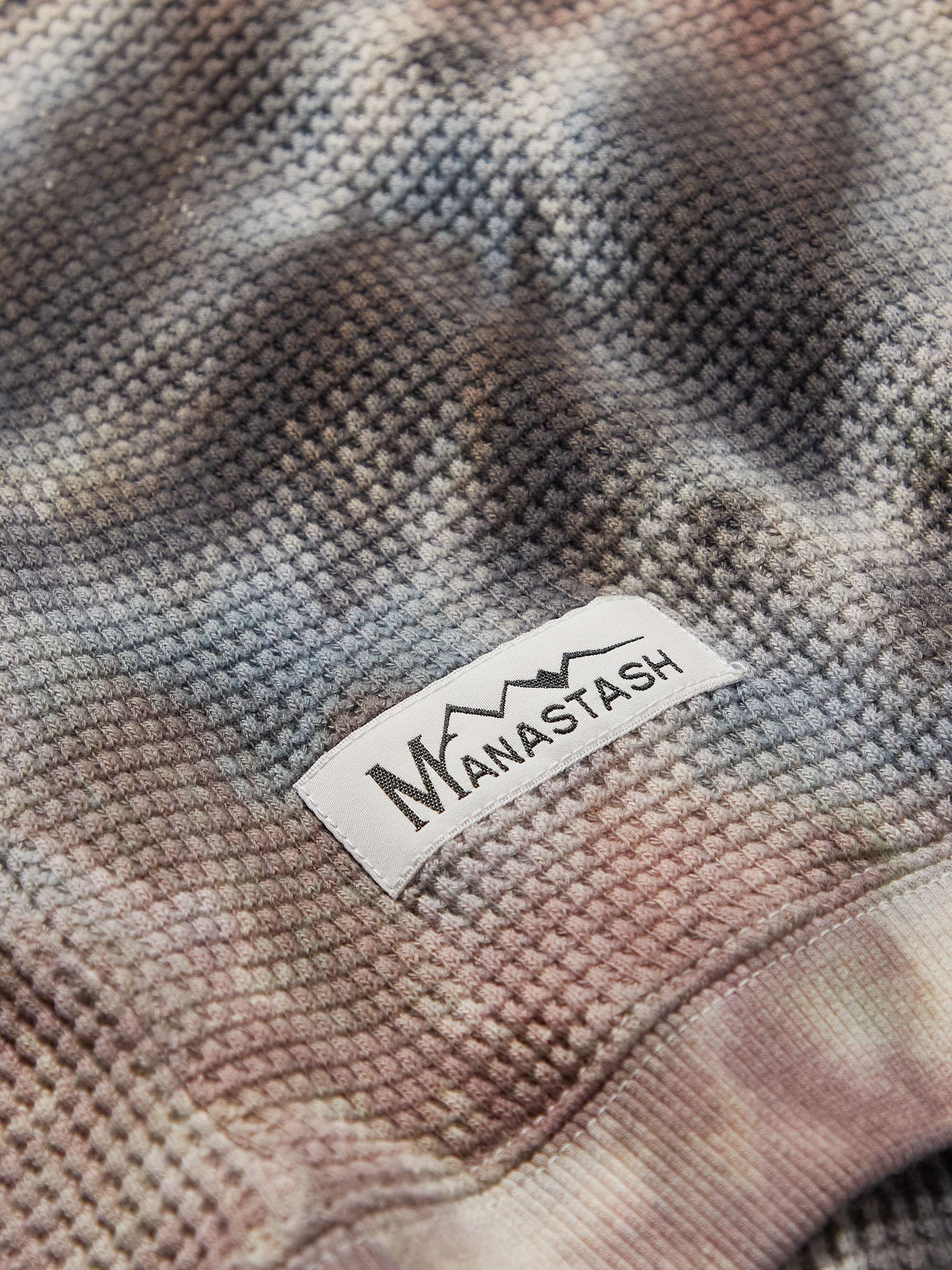 MANASTASH Heavy Snug Thermal Tie-Dye Waffle-Knit Cotton-Jersey T-Shirt