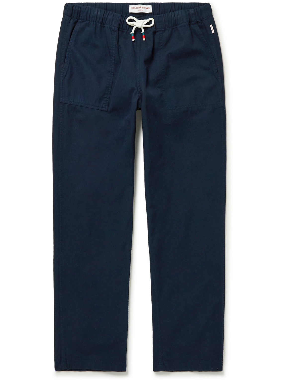 Orlebar Brown Telford Beach Straight-leg Organic Cotton Drawstring Trousers In Blue