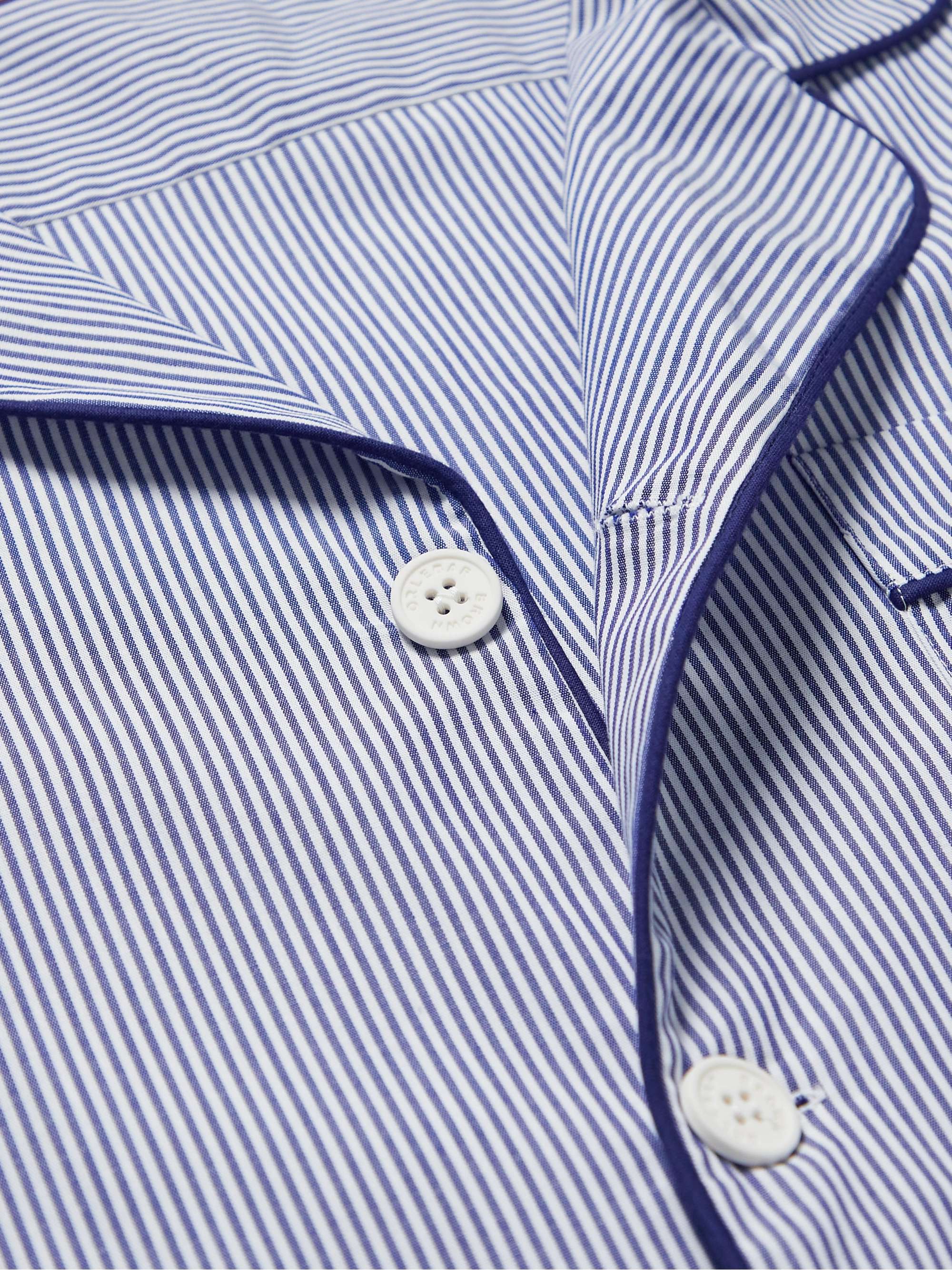 ORLEBAR BROWN Marne Striped Cotton-Poplin Pyjama Shirt