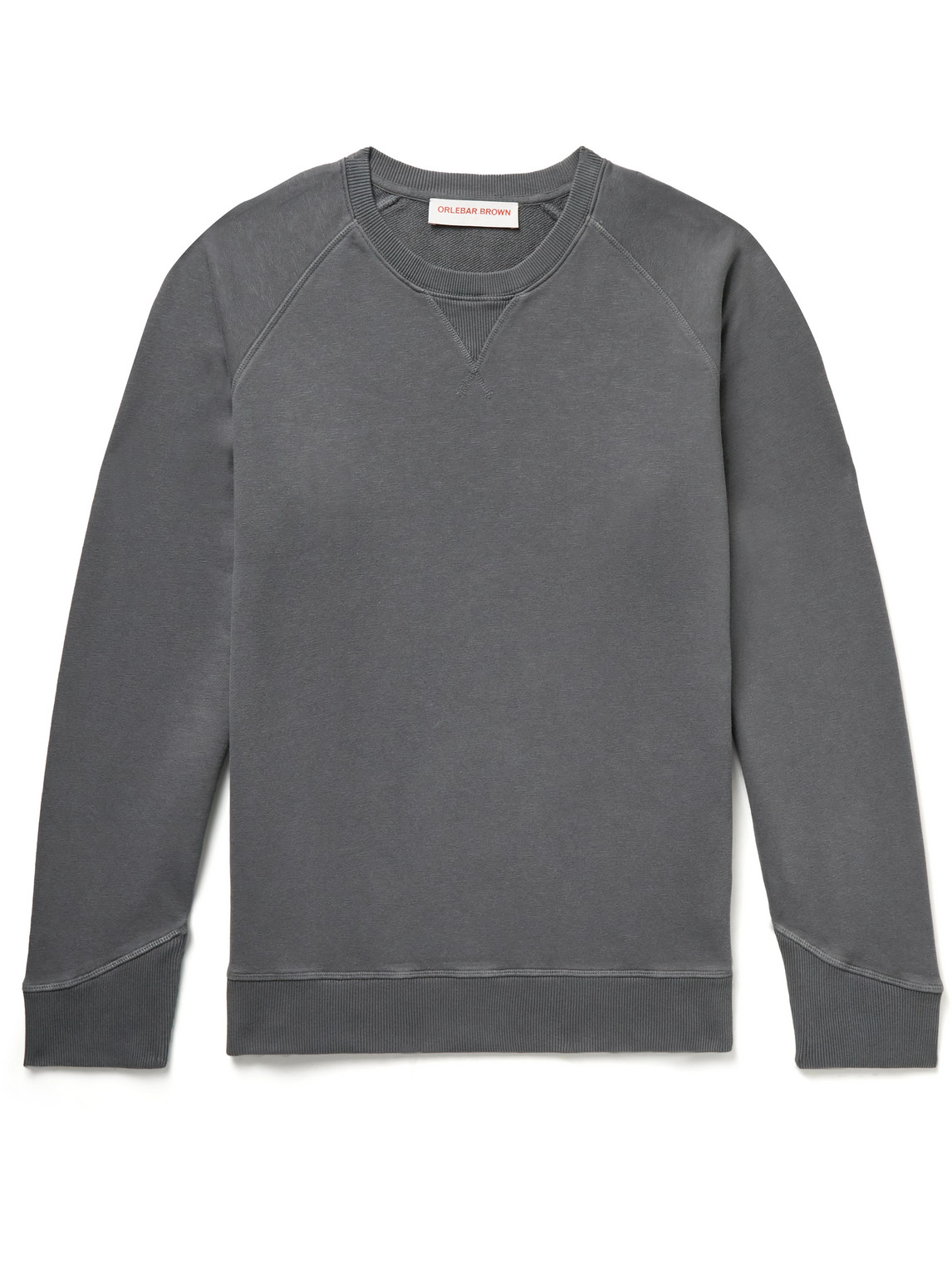 Orlebar Brown Watkins Garment-dyed Cotton And Linen-blend Jersey Sweatshirt In Gray