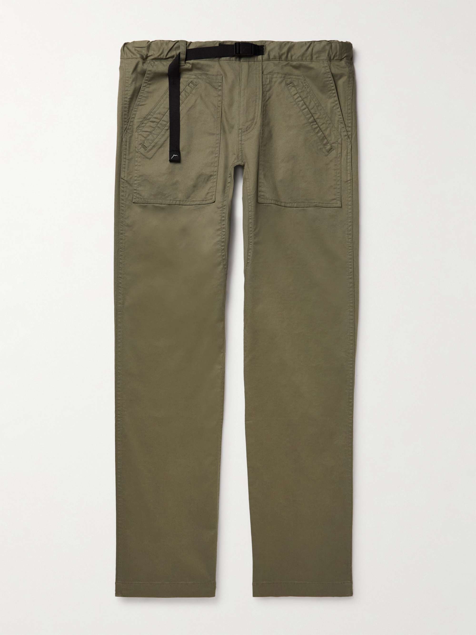 CAYL Lip Straight-Leg Belted Cotton-Blend Twill Trousers