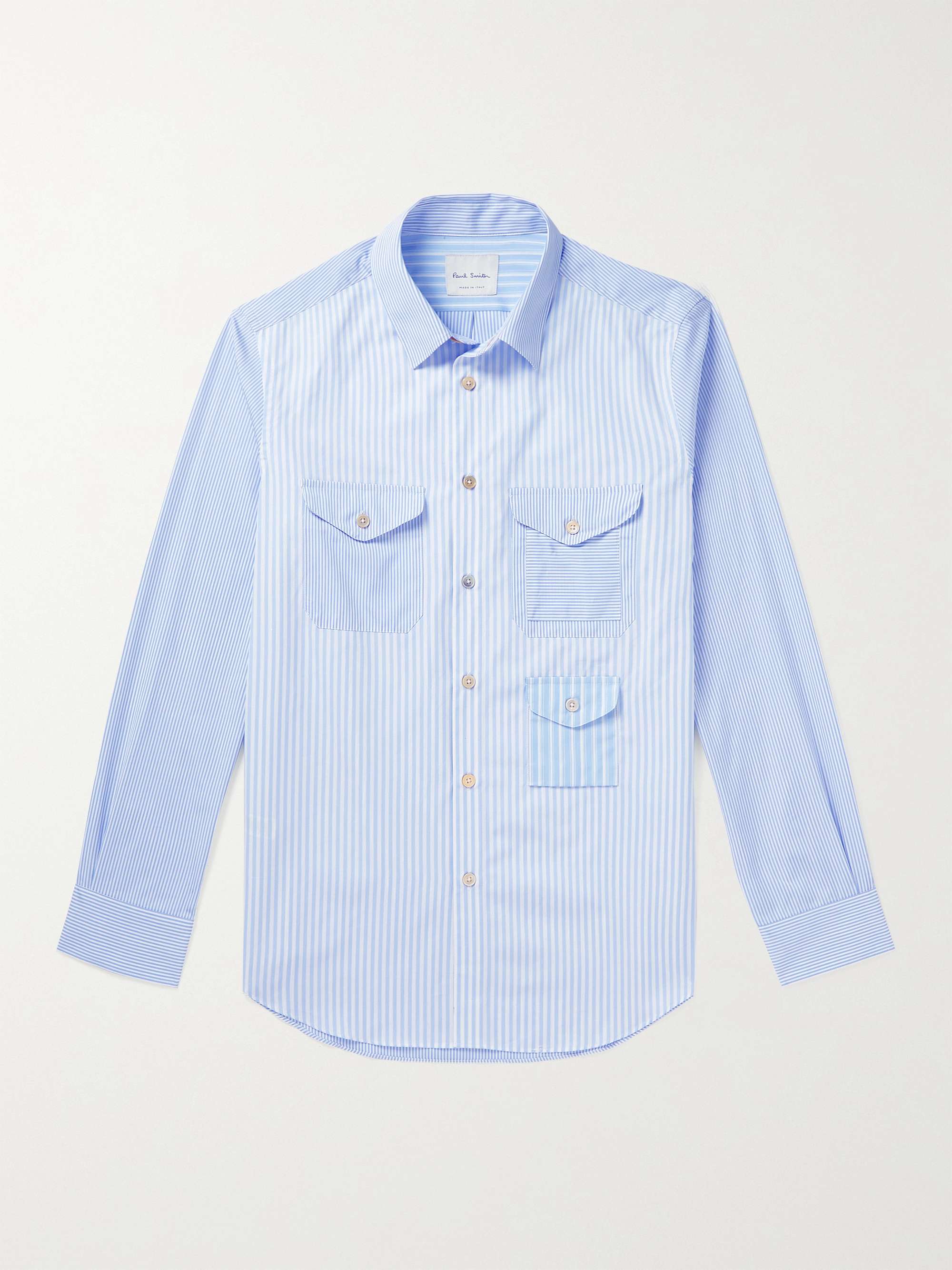 PAUL SMITH Striped Cotton-Poplin Shirt