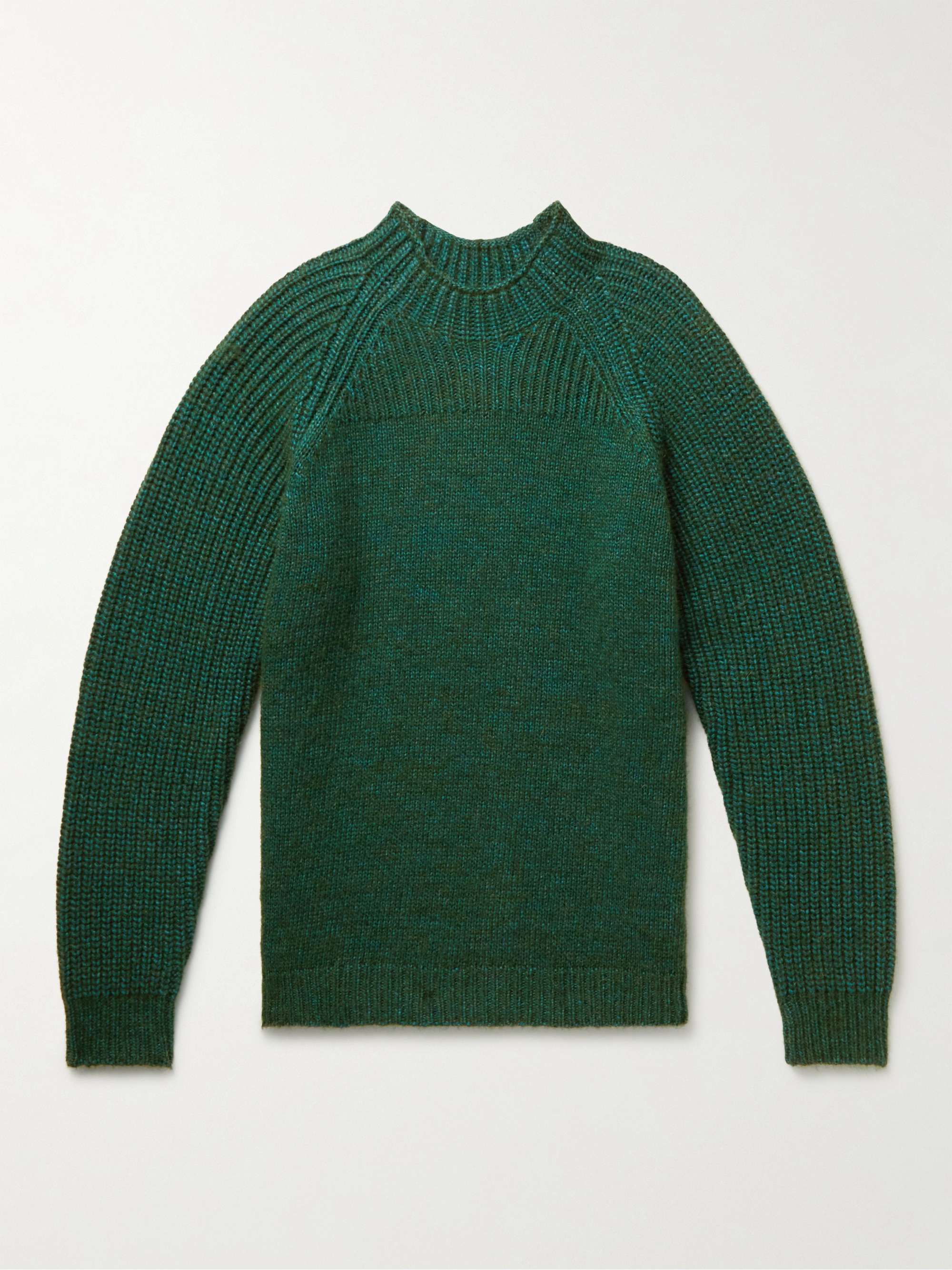 PAUL SMITH Gents Ribbed Cotton-Blend Mock-Neck Sweater
