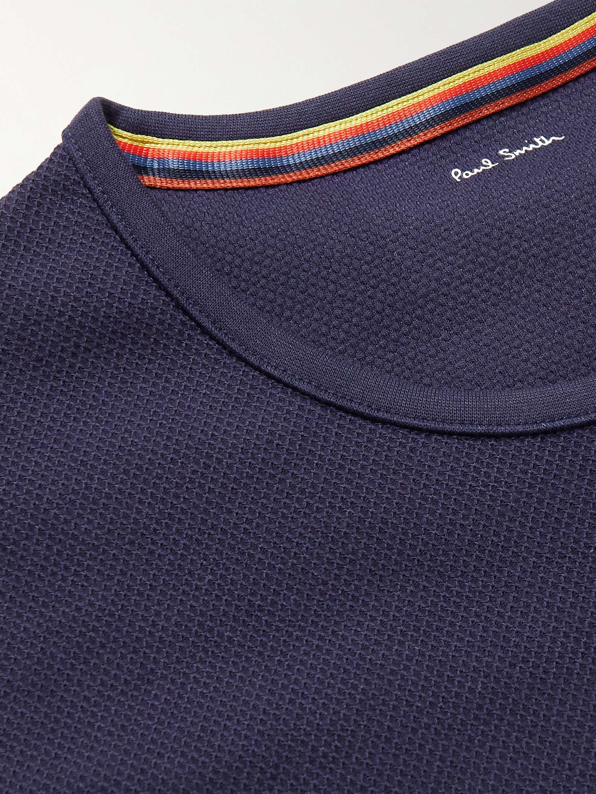 PAUL SMITH Slim-Fit Logo-Appliquéd Textured Cotton-Blend Jersey T-Shirt