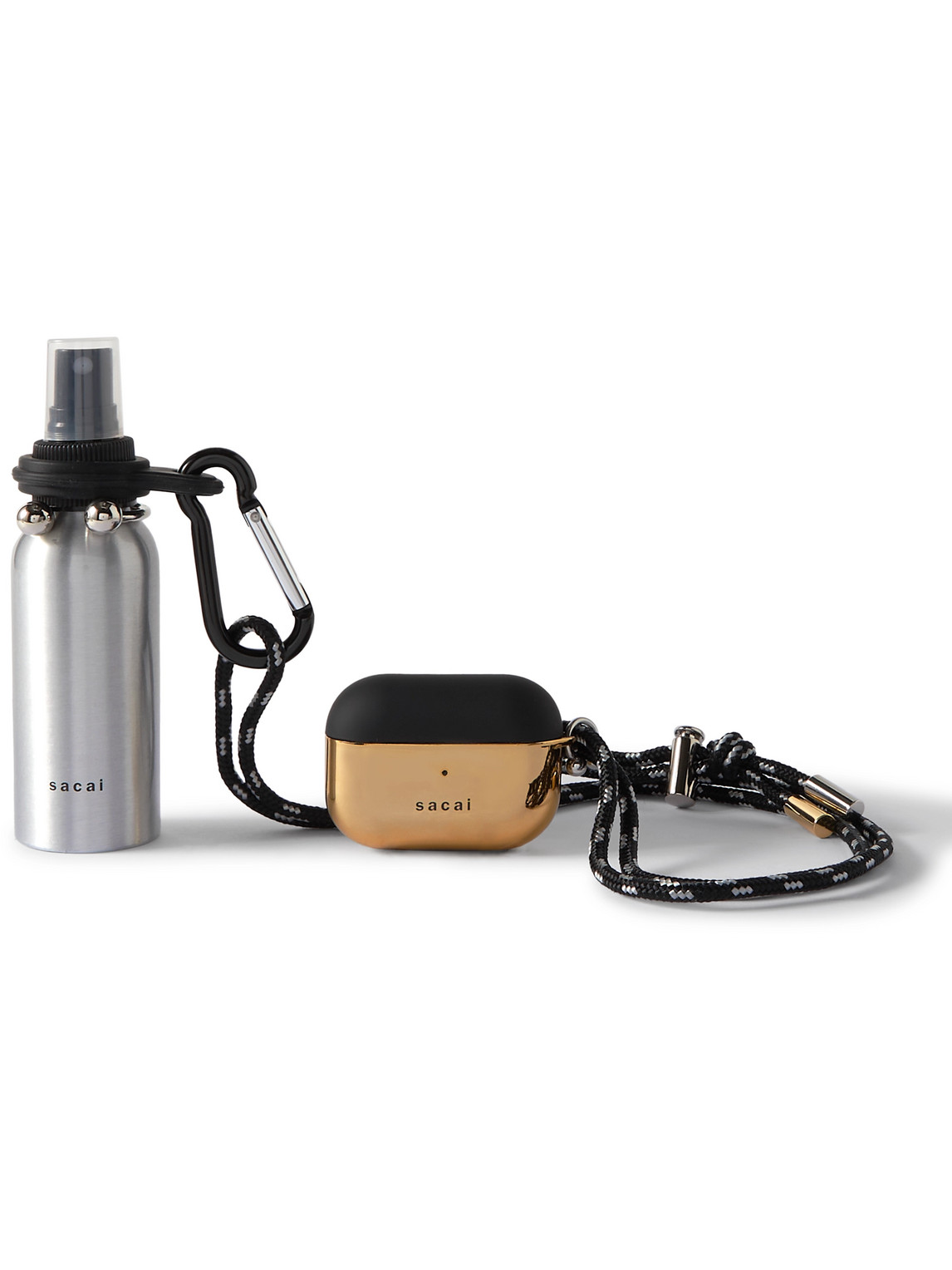 Logo-Print Steel Water Bottle and Gold-Tone AirPods Pro Case