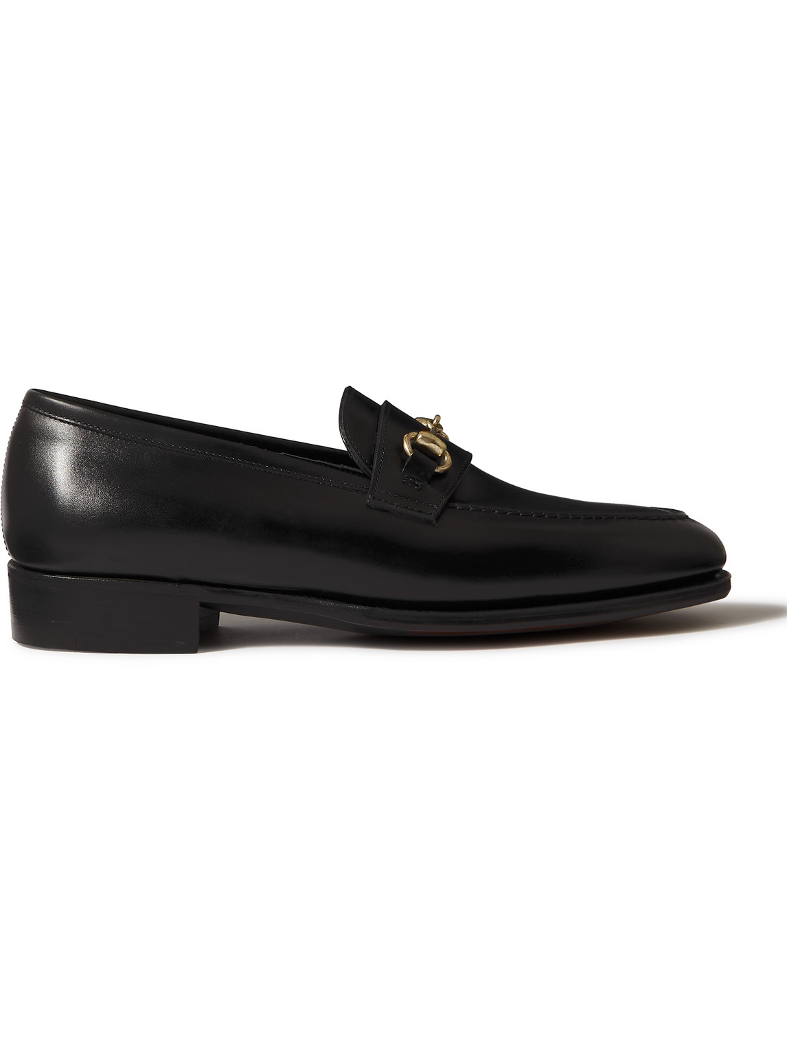 George Cleverley Colony Horsebit Leather Loafers In Black