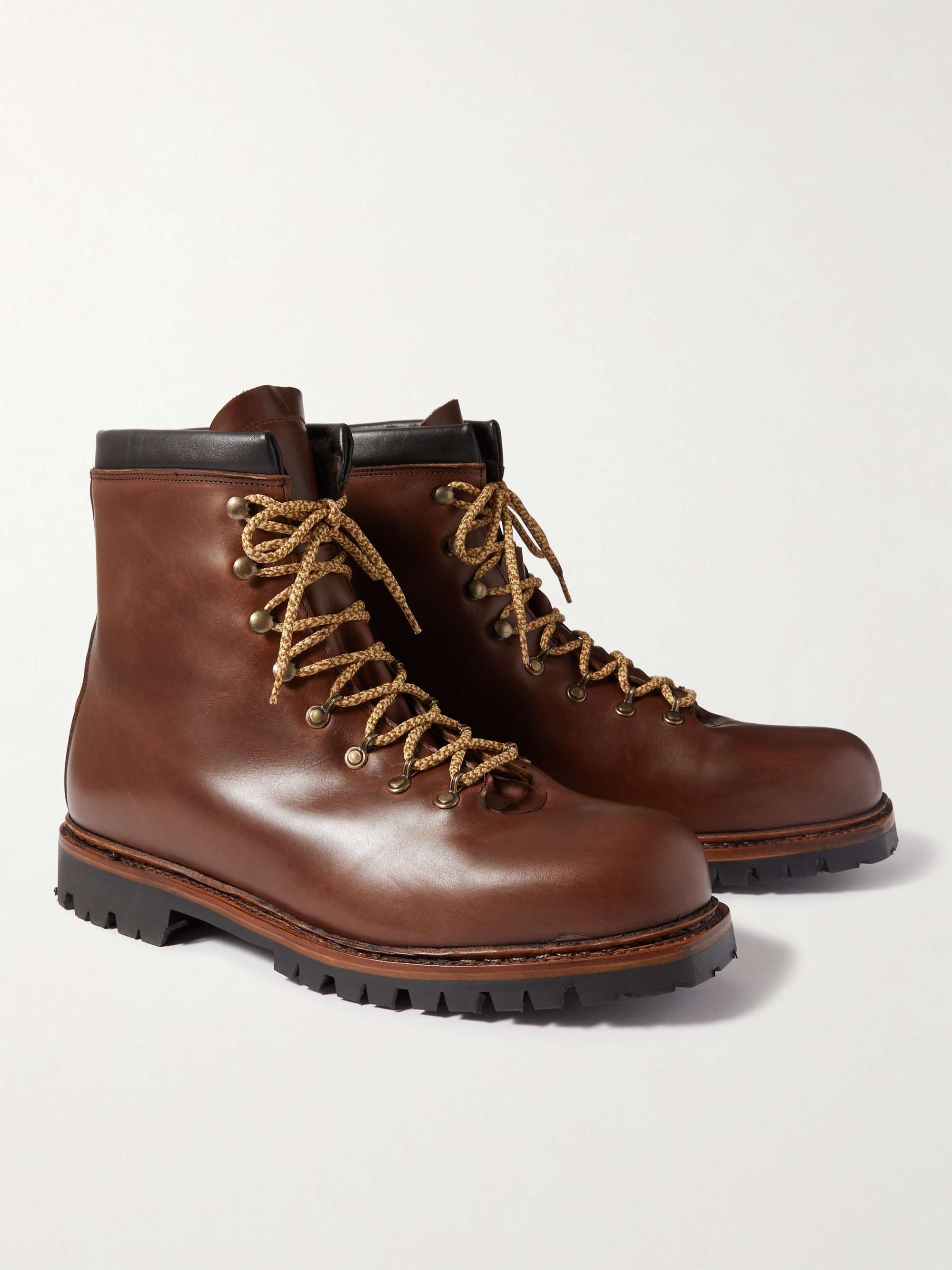GEORGE CLEVERLEY Mountain Shearling-Lined Leather Boots