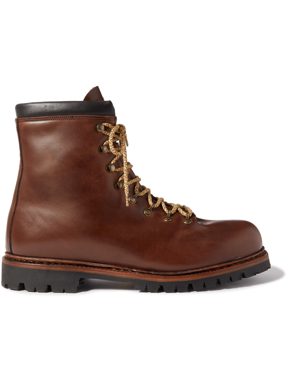 George Cleverley Mountain Shearling-lined Leather Boots In Brown