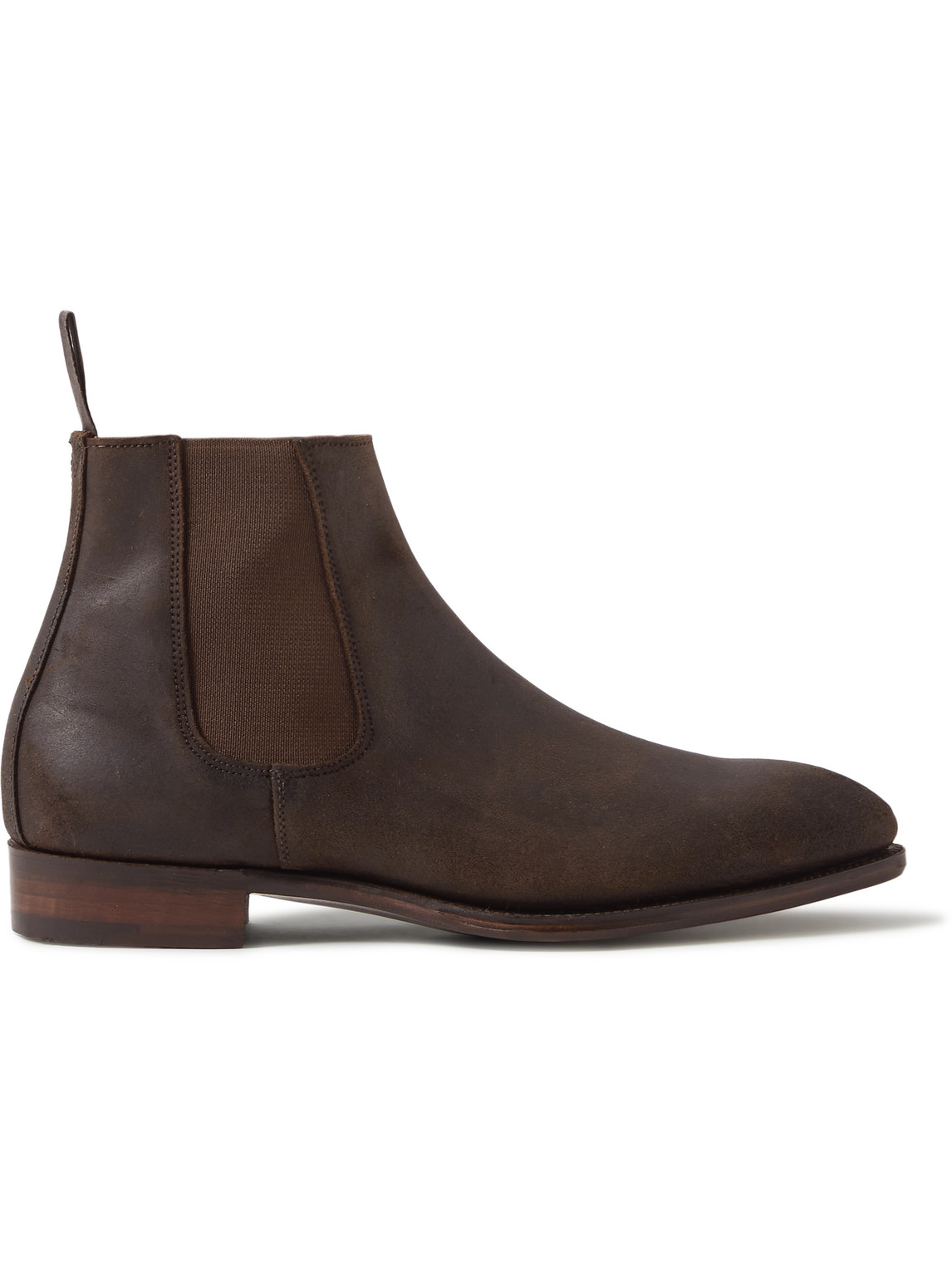 George Cleverley Jason Roughout Suede Chelsea Boots In Brown