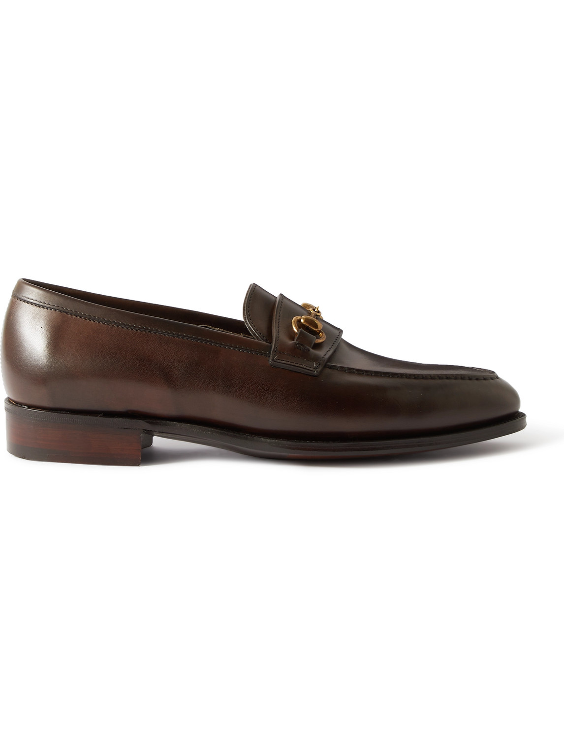 George Cleverley Colony Horsebit Leather Loafers In Brown