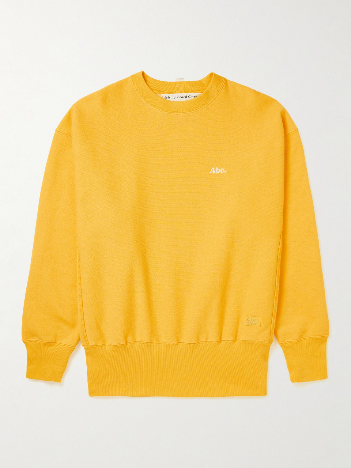 Abc. 123. Logo-detailed Cotton-blend Jersey Sweatshirt In Yellow
