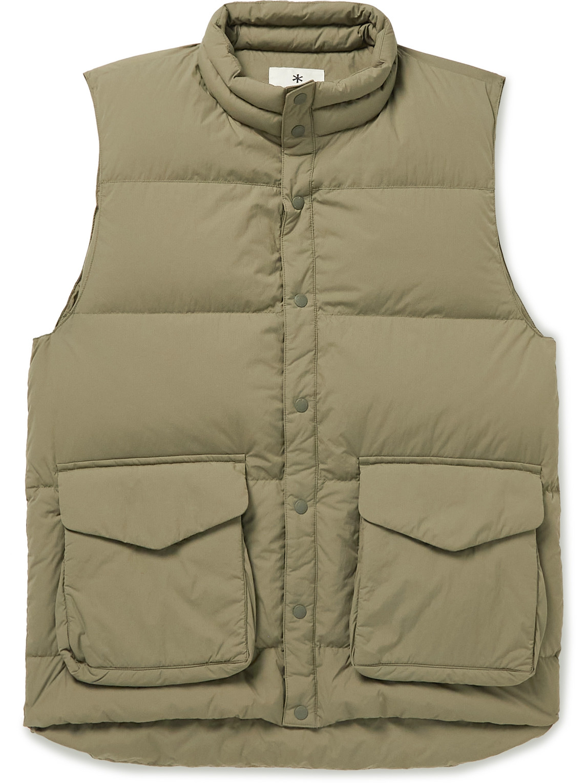 Snow Peak Quilted Recycled Ripstop Down Gilet In Neutrals | ModeSens