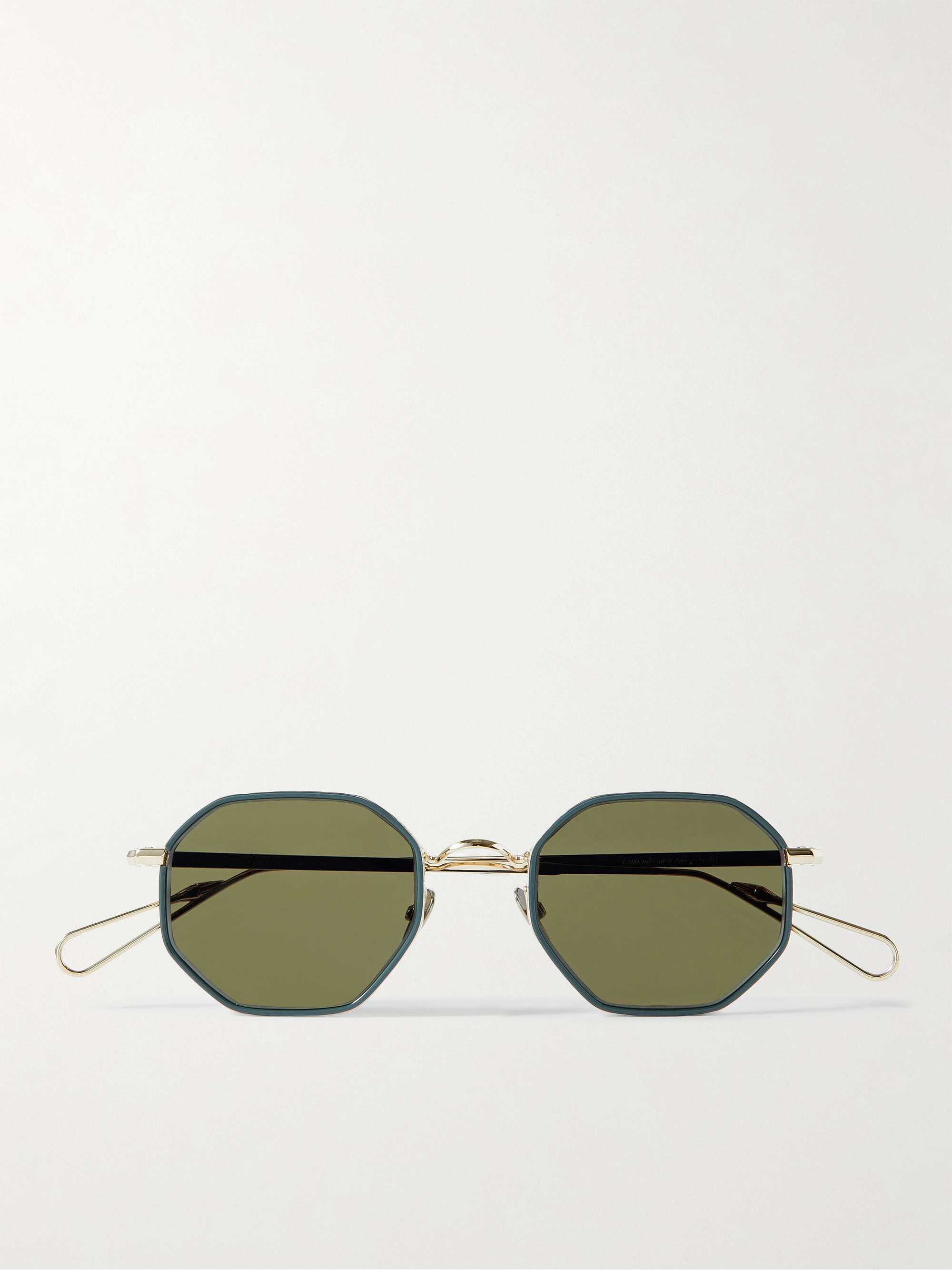 AHLEM Luxembourg Octagon-Frame Acetate and Gold-Tone Sunglasses