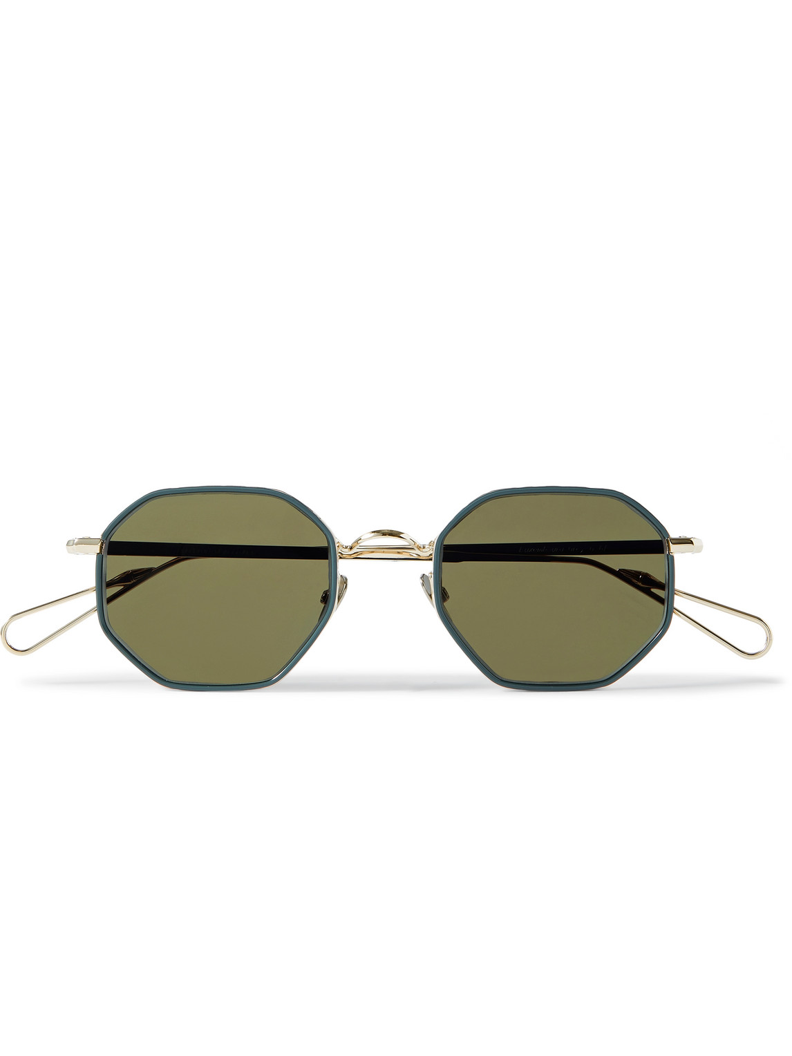 Ahlem Luxembourg Octagon-frame Acetate And Gold-tone Sunglasses In Green