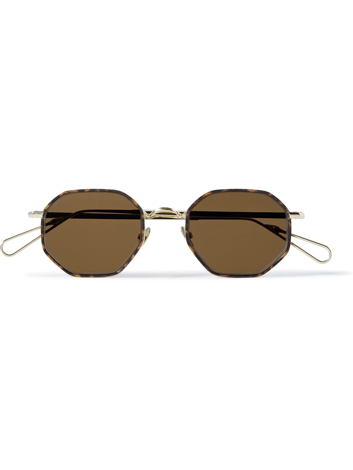 Ahlem Luxembourg Octagon-frame Tortoiseshell Acetate And Gold-tone Sunglasses In Brown