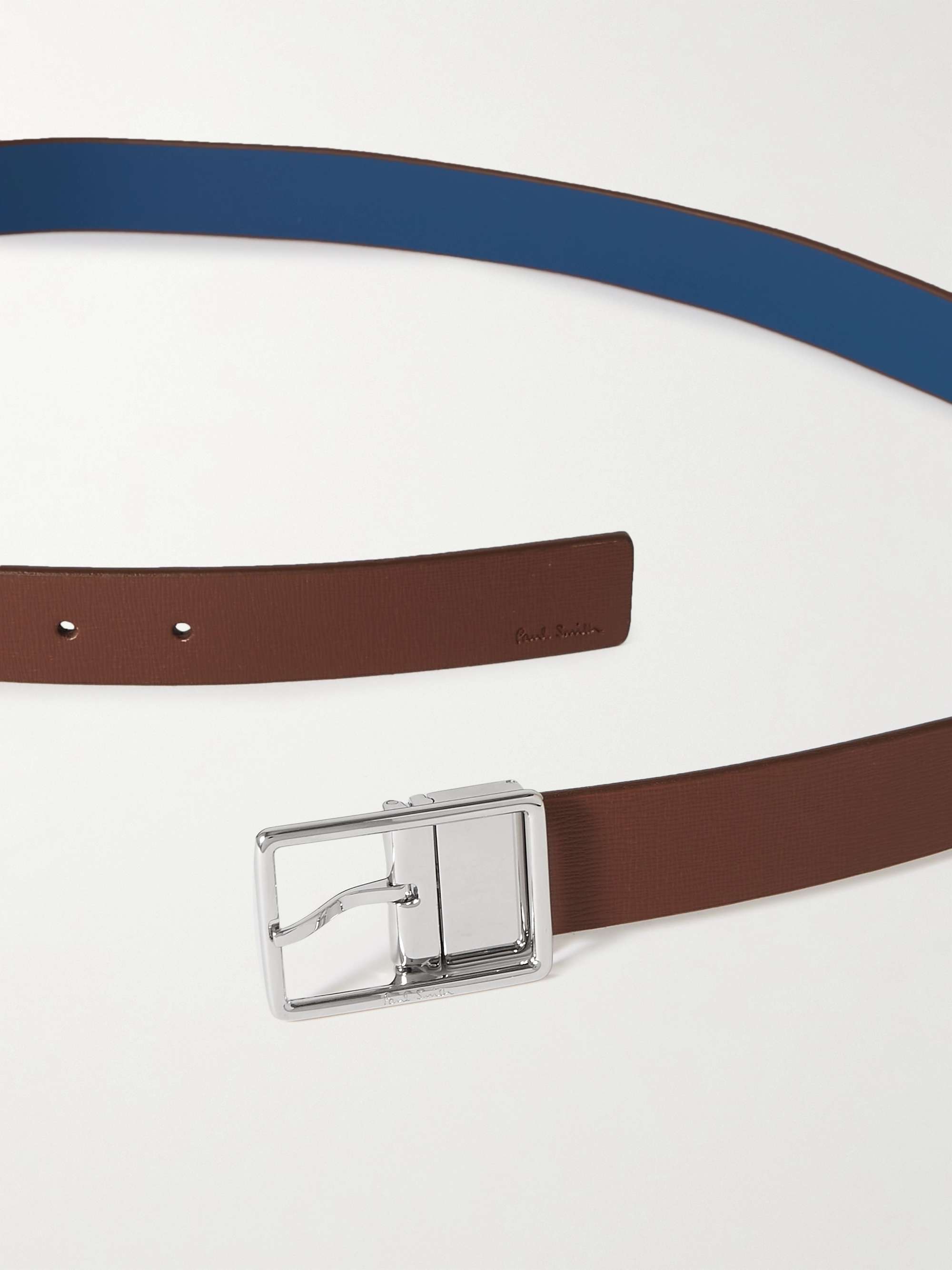 PAUL SMITH 3cm Textured-Leather Belt